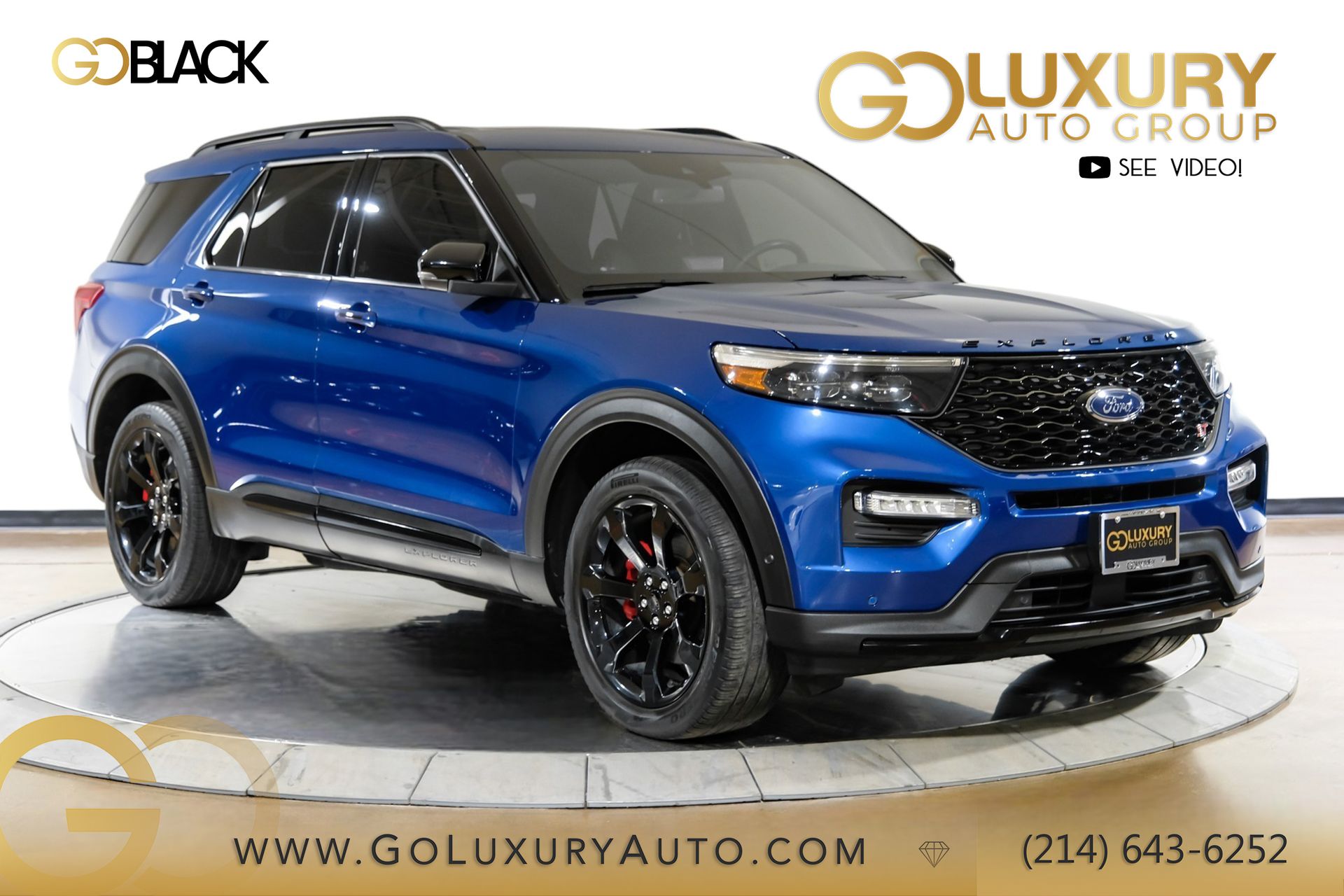 Blue Metallic 2021 Ford Explorer ST AWD SUV / Crossover All-Wheel Drive Automatic