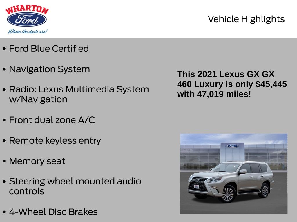 2021 Lexus GX 460 Luxury Silver at Westside Lexus