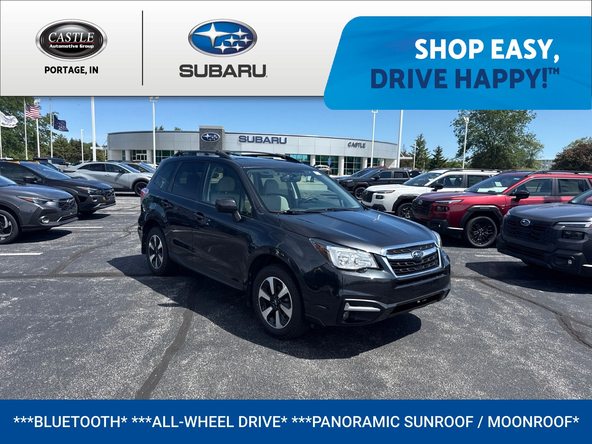 Dark Gray Metallic 2018 Subaru Forester 2.5i Premium SUV / Crossover All-Wheel Drive Continuously Variable Transmission