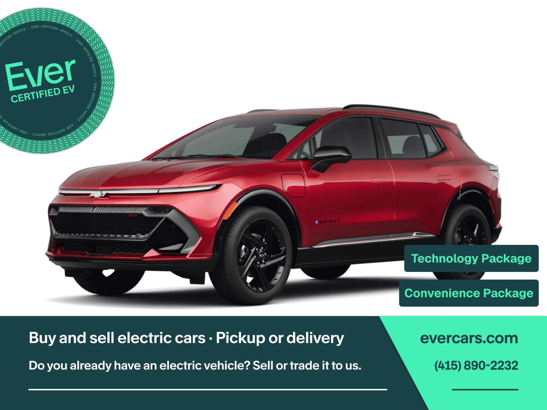 Radiant Red Tintcoat 2024 Chevrolet Equinox EV RS with 2RS FWD SUV / Crossover Front-Wheel Drive 1-Speed Automatic