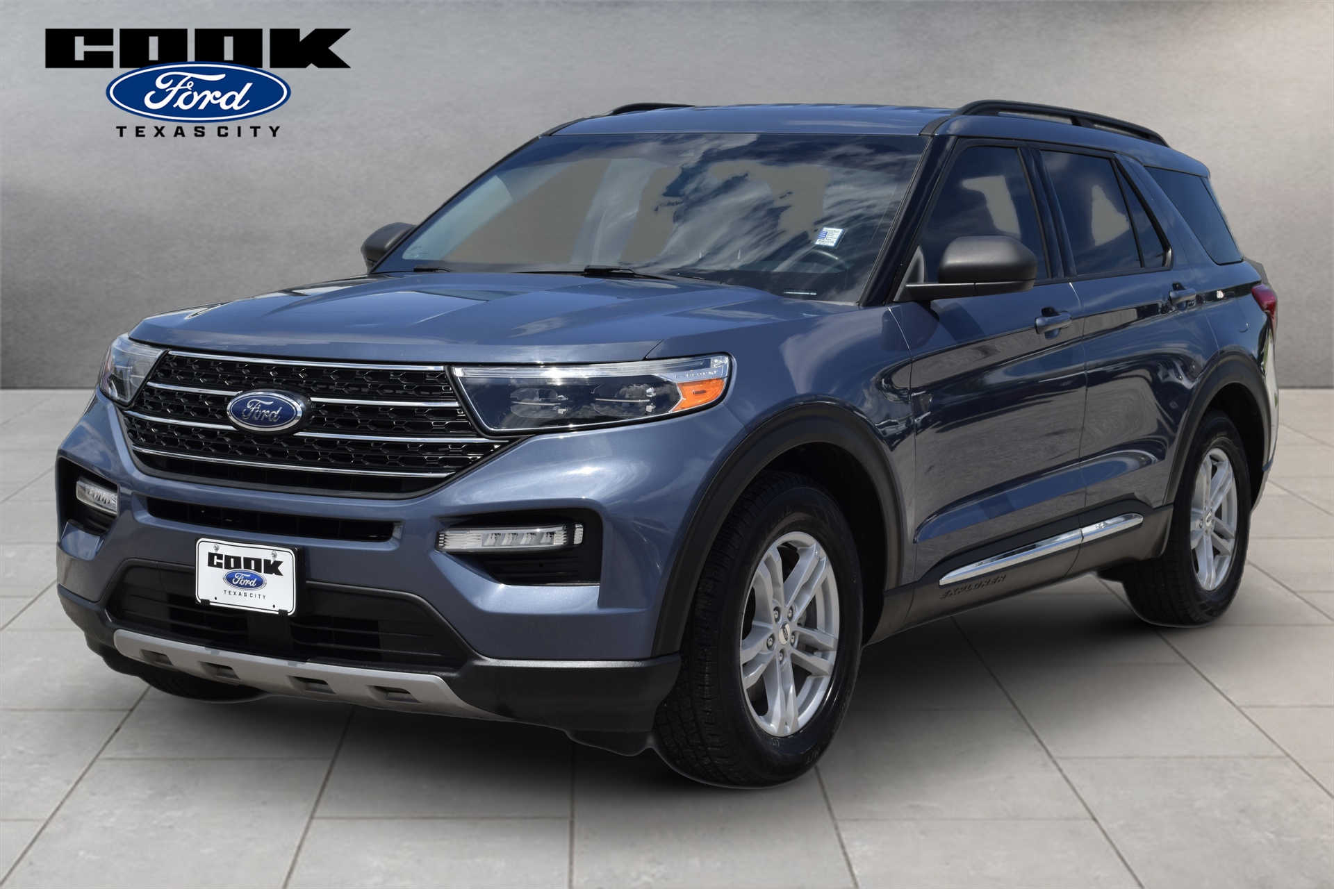 Blue Metallic 2021 Ford Explorer SUV / Crossover Rear-Wheel Drive Automatic