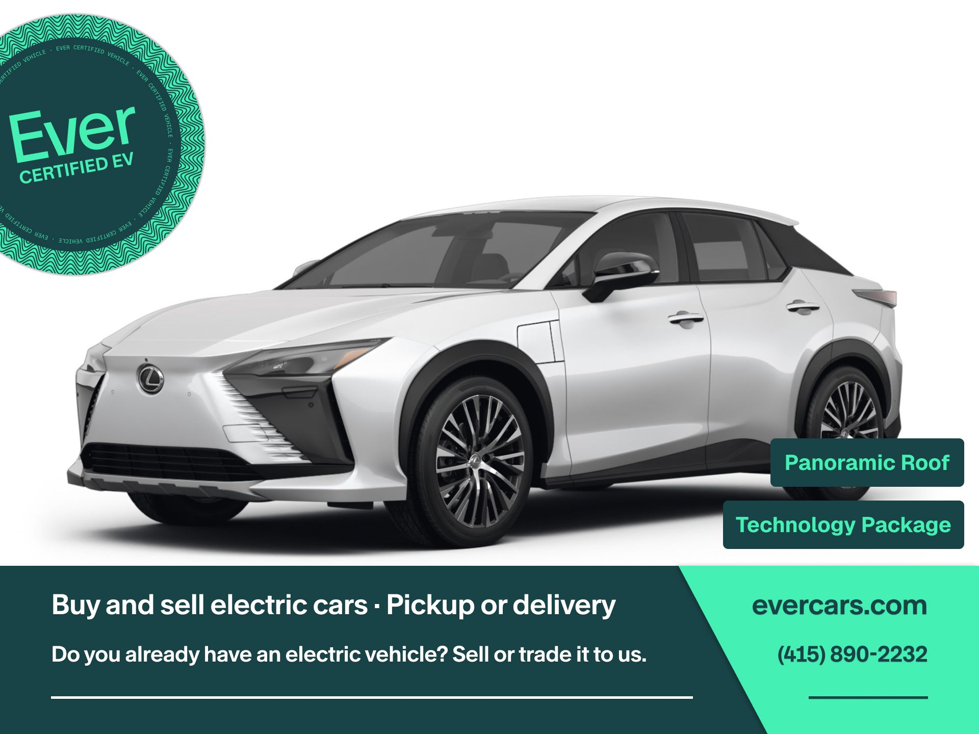 White 2024 Lexus RZ 300e Premium FWD with 18 inch Wheels SUV / Crossover Front-Wheel Drive Automatic