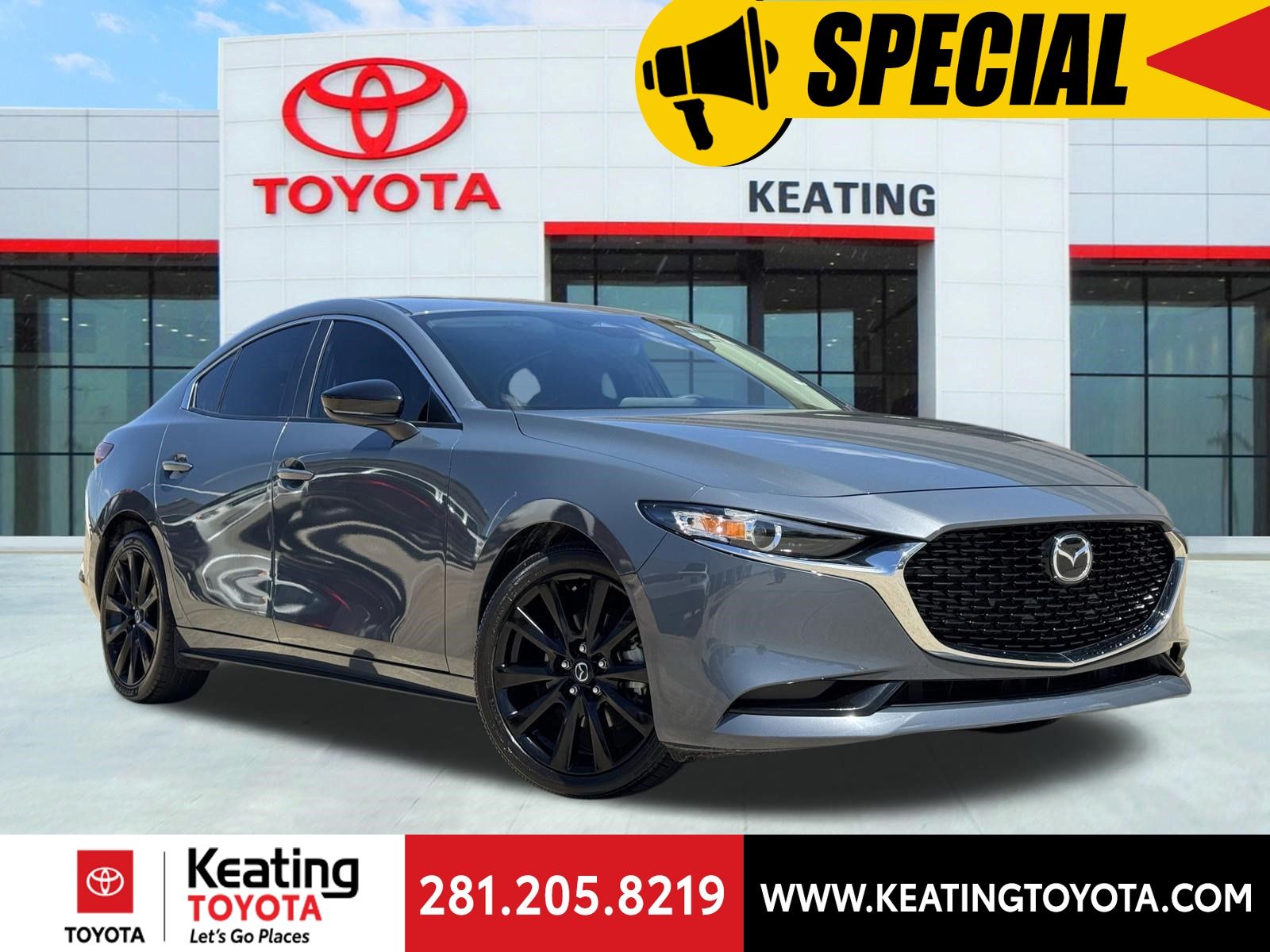 Polymetal Gray Metallic 2025 Mazda MAZDA3 2.5 S Carbon Edition Sedan AWD Sedan All-Wheel Drive 6-Speed Automatic