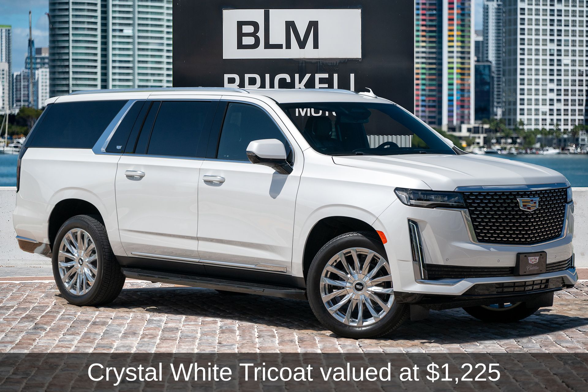 Crystal White Tricoat 2024 Cadillac Escalade ESV SUV / Crossover Four-Wheel Drive Automatic