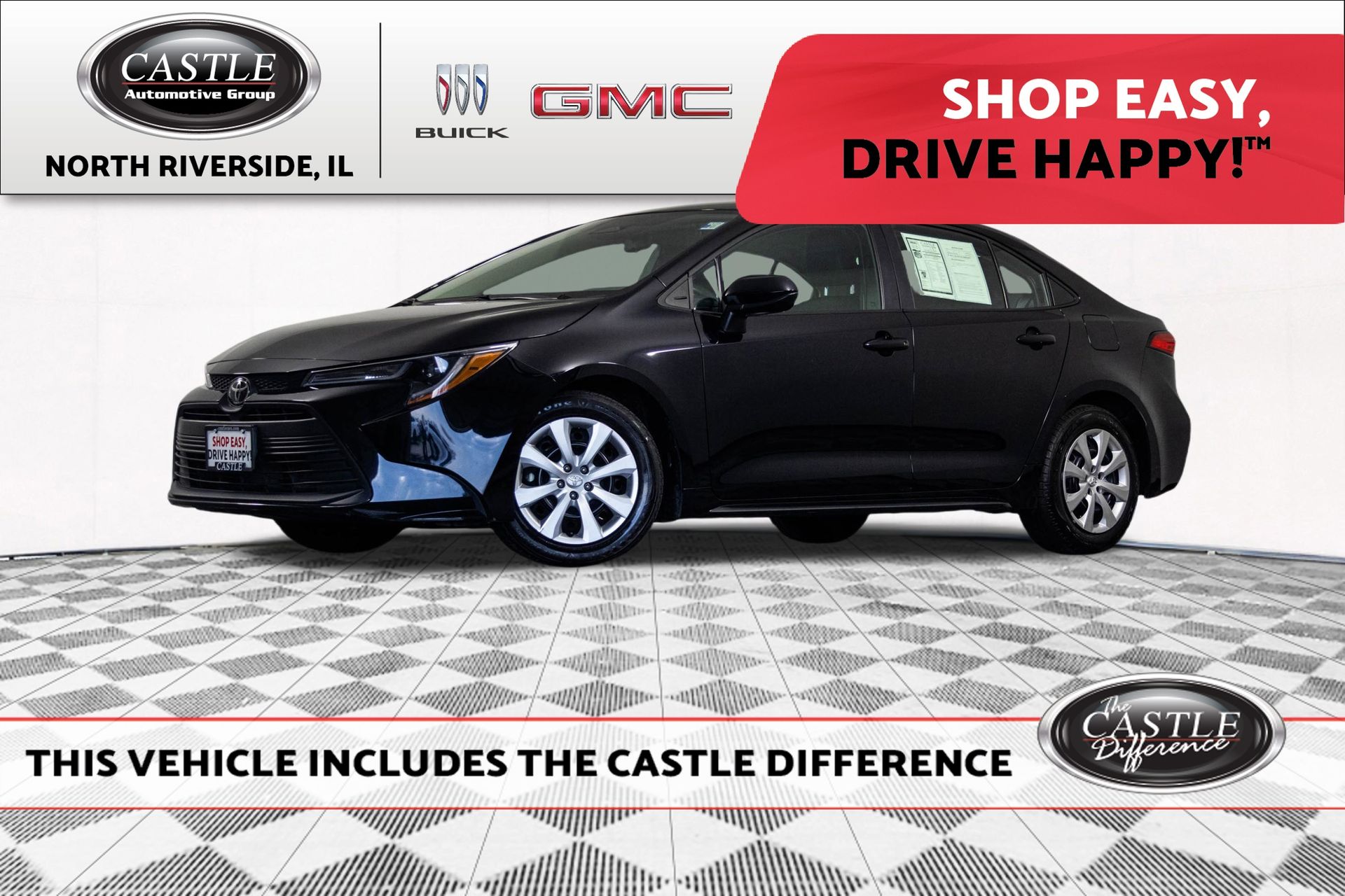 Midnight Black Metallic 2024 Toyota Corolla Sedan Front-Wheel Drive Continuously Variable Transmission
