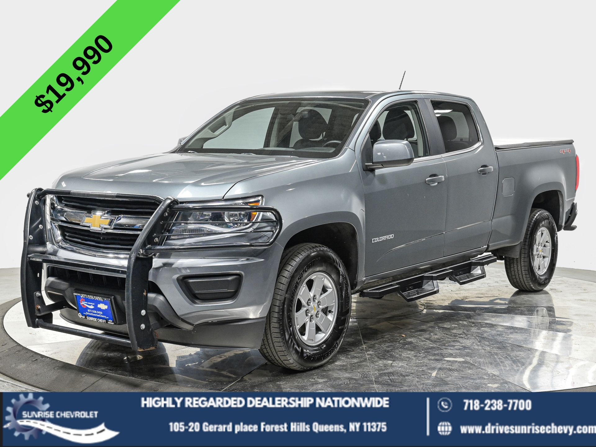 Gray (Satin Steel Metallic) 2019 Chevrolet Colorado Pickup Truck Four-Wheel Drive 8-Speed Automatic