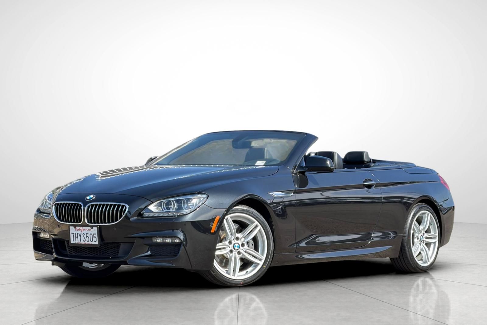 Black Sapphire Metallic 2014 BMW 6 Series Convertible All-Wheel Drive 8-Speed Automatic