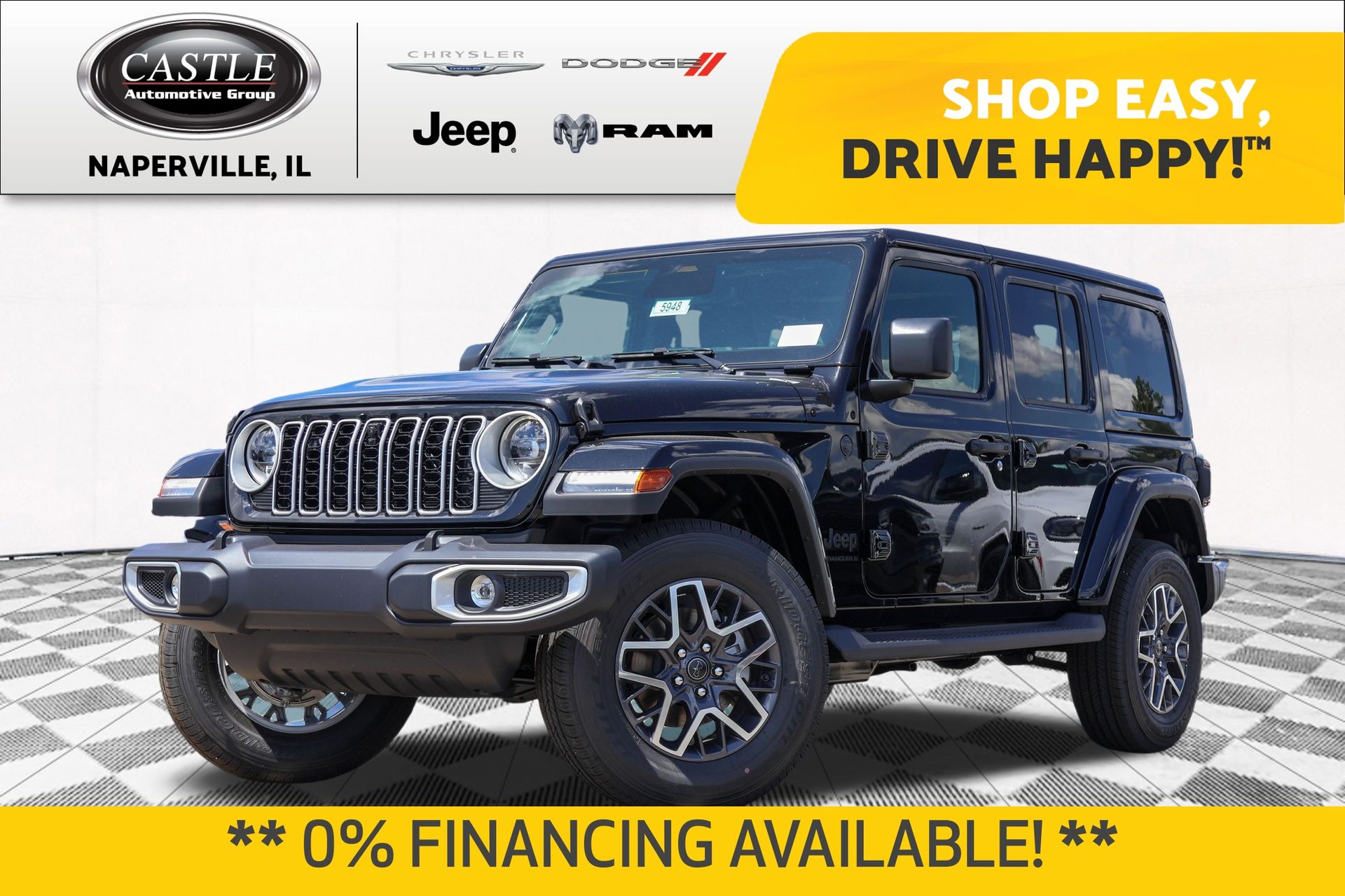 Black Clearcoat 2026 Jeep Wrangler SUV / Crossover Four-Wheel Drive 8-Speed Automatic