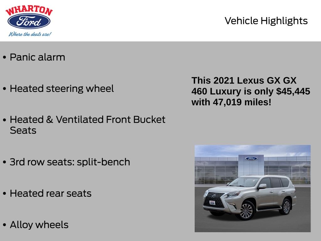 2021 Lexus GX 460 Luxury Silver at Westside Lexus