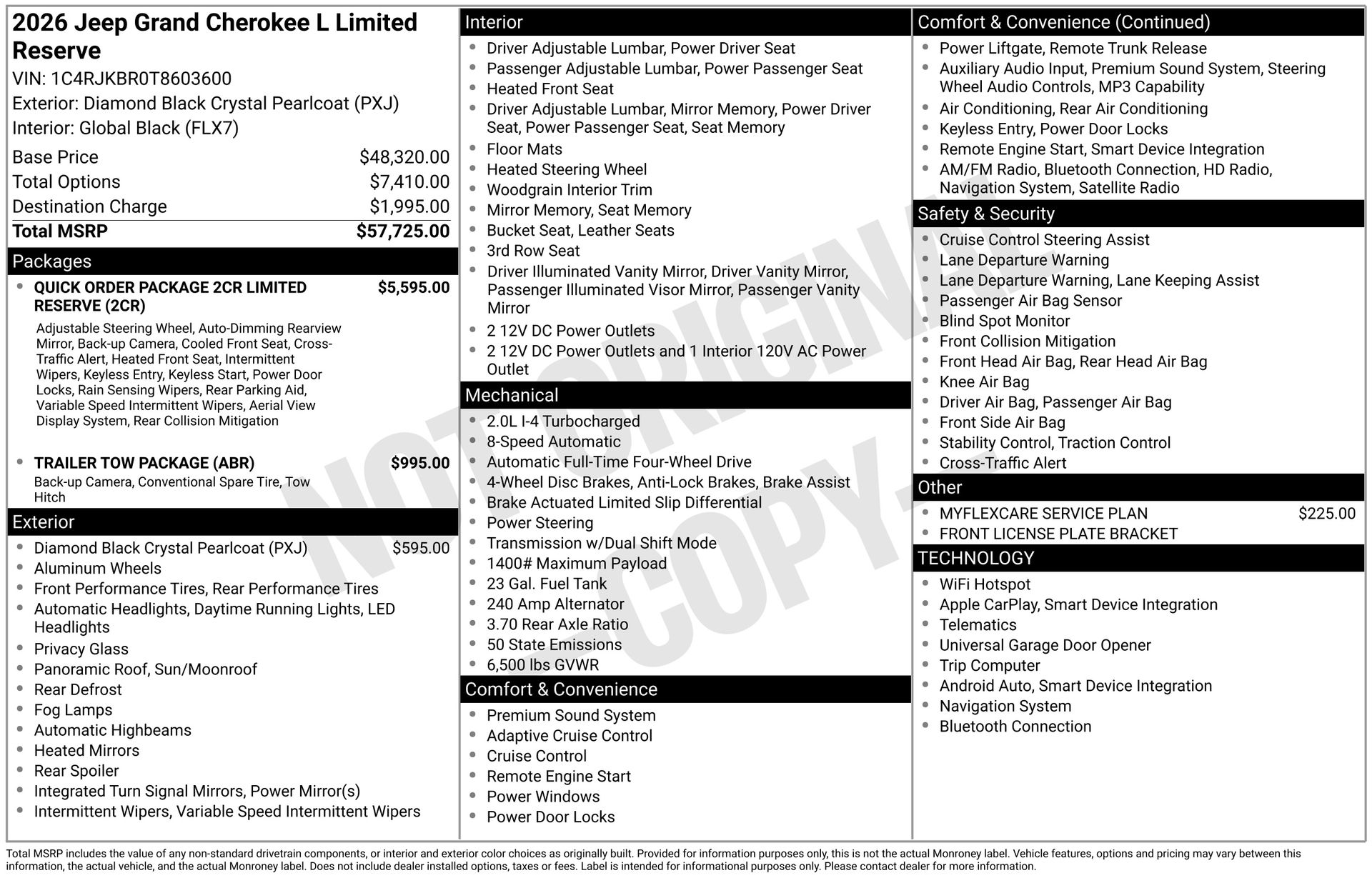 2026 Jeep Grand Cherokee L Limited Reserve