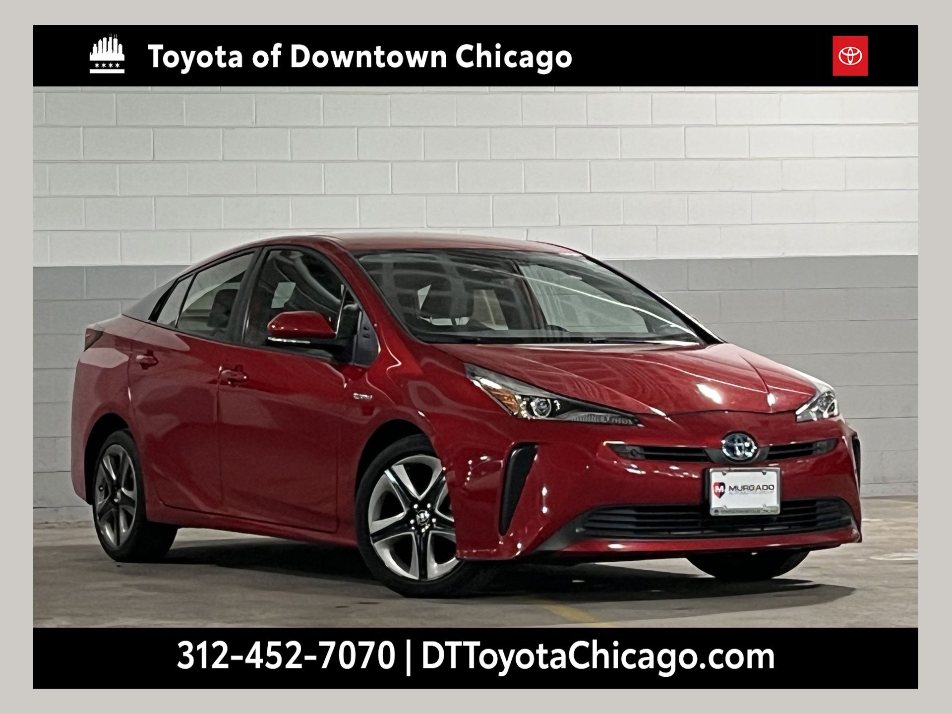 Red 2021 Toyota Prius Hatchback Front-Wheel Drive Continuously Variable Transmission