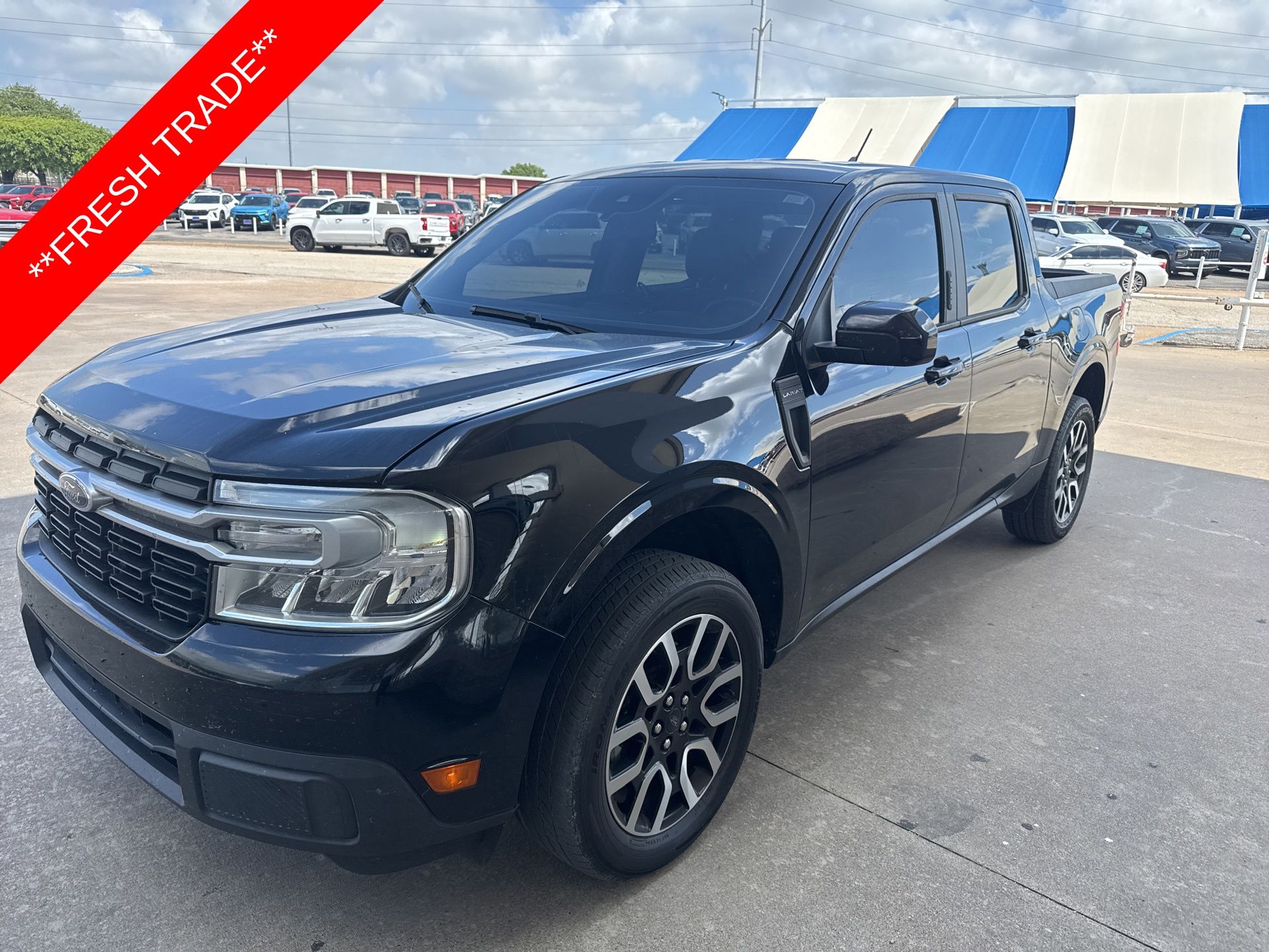 Shadow Black 2022 Ford Maverick Lariat SuperCrew FWD Pickup Truck Front-Wheel Drive Continuously Variable Transmission