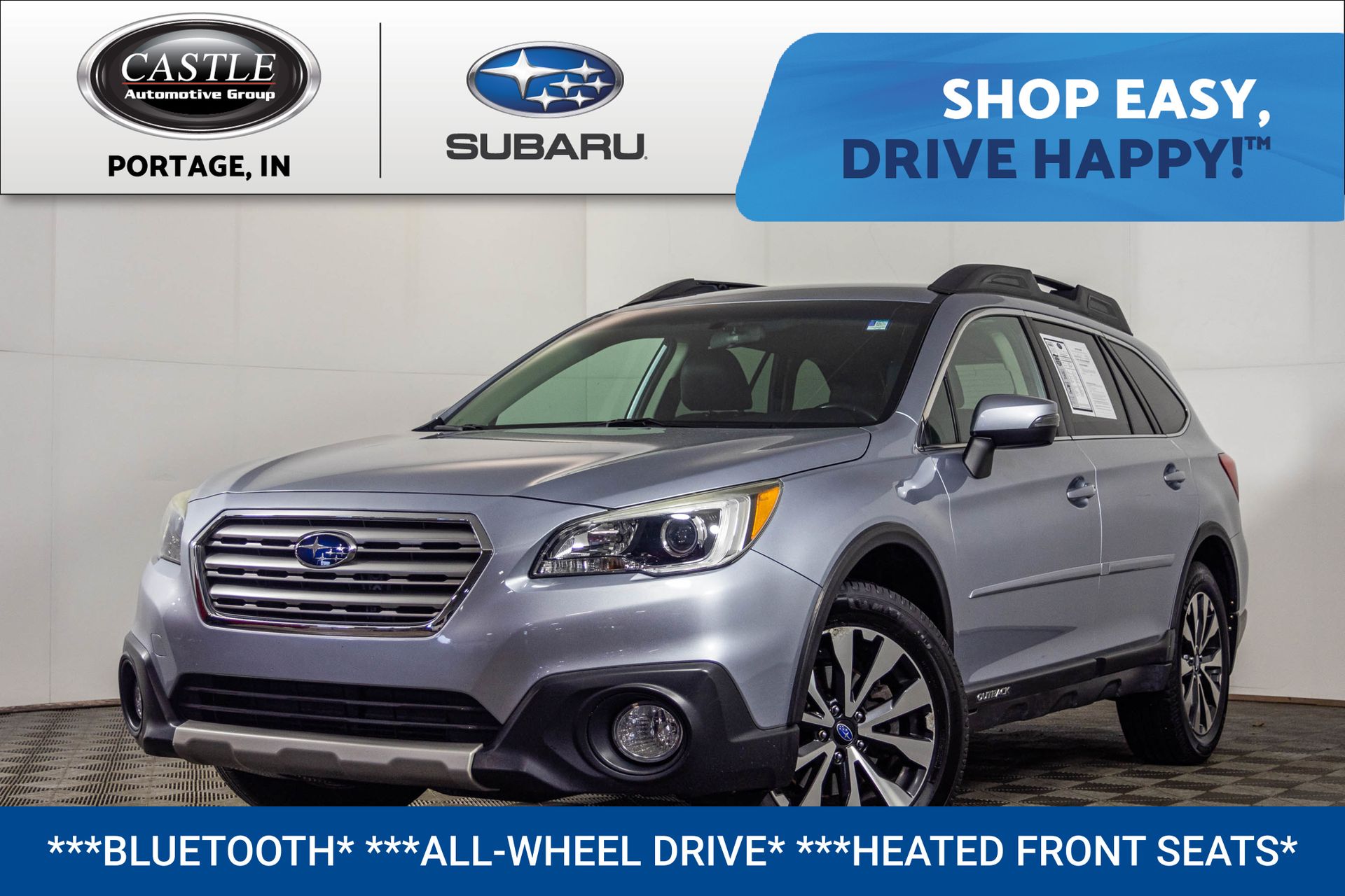 Ice Silver Metallic 2015 Subaru Outback 2.5i Limited Wagon All-Wheel Drive Continuously Variable Transmission