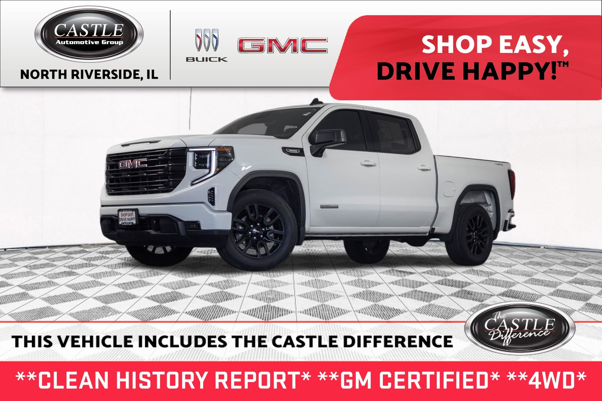 Summit White 2024 GMC Sierra 1500 Pickup Truck Four-Wheel Drive 8-Speed Automatic