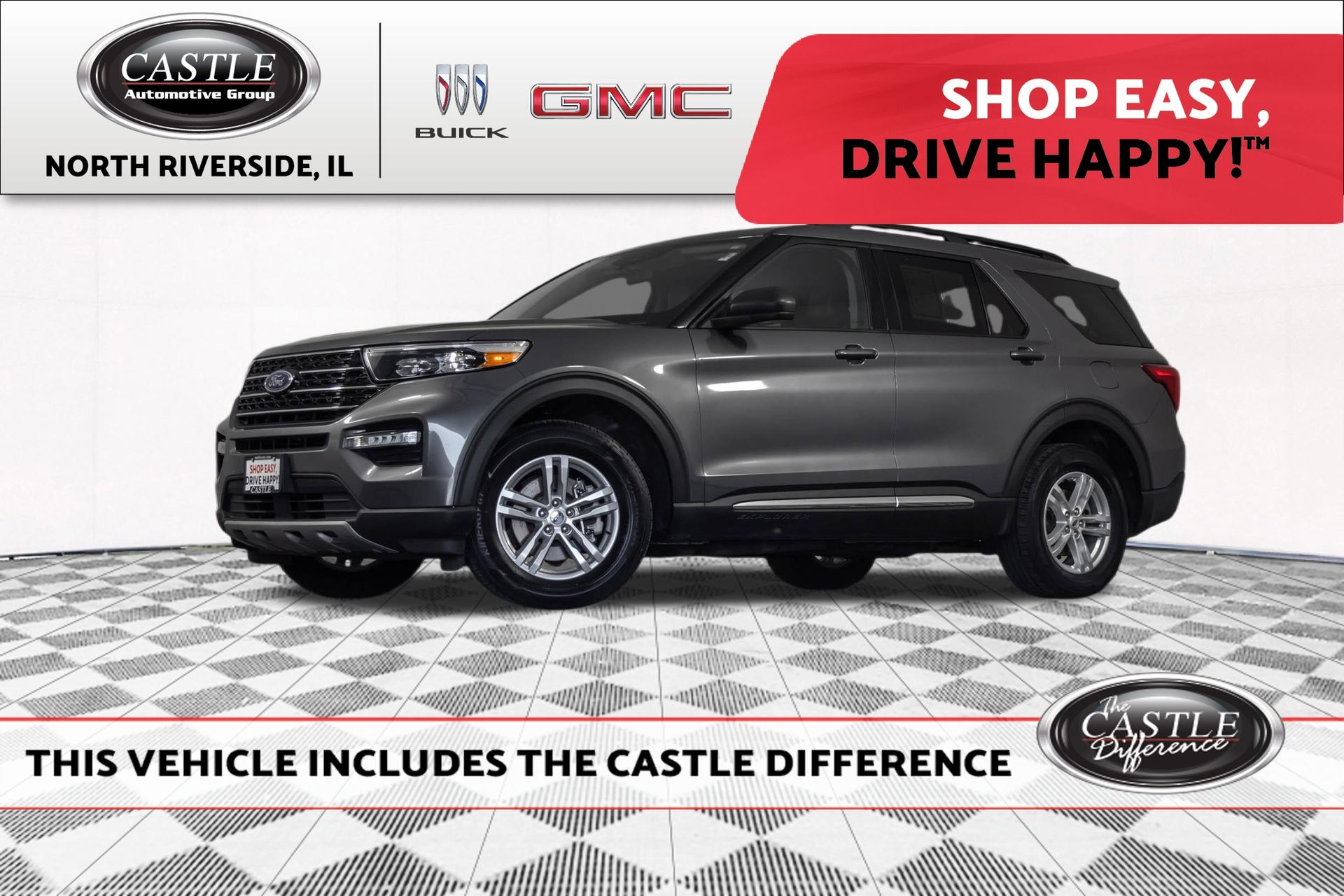 Gray Metallic 2021 Ford Explorer SUV / Crossover All-Wheel Drive Automatic