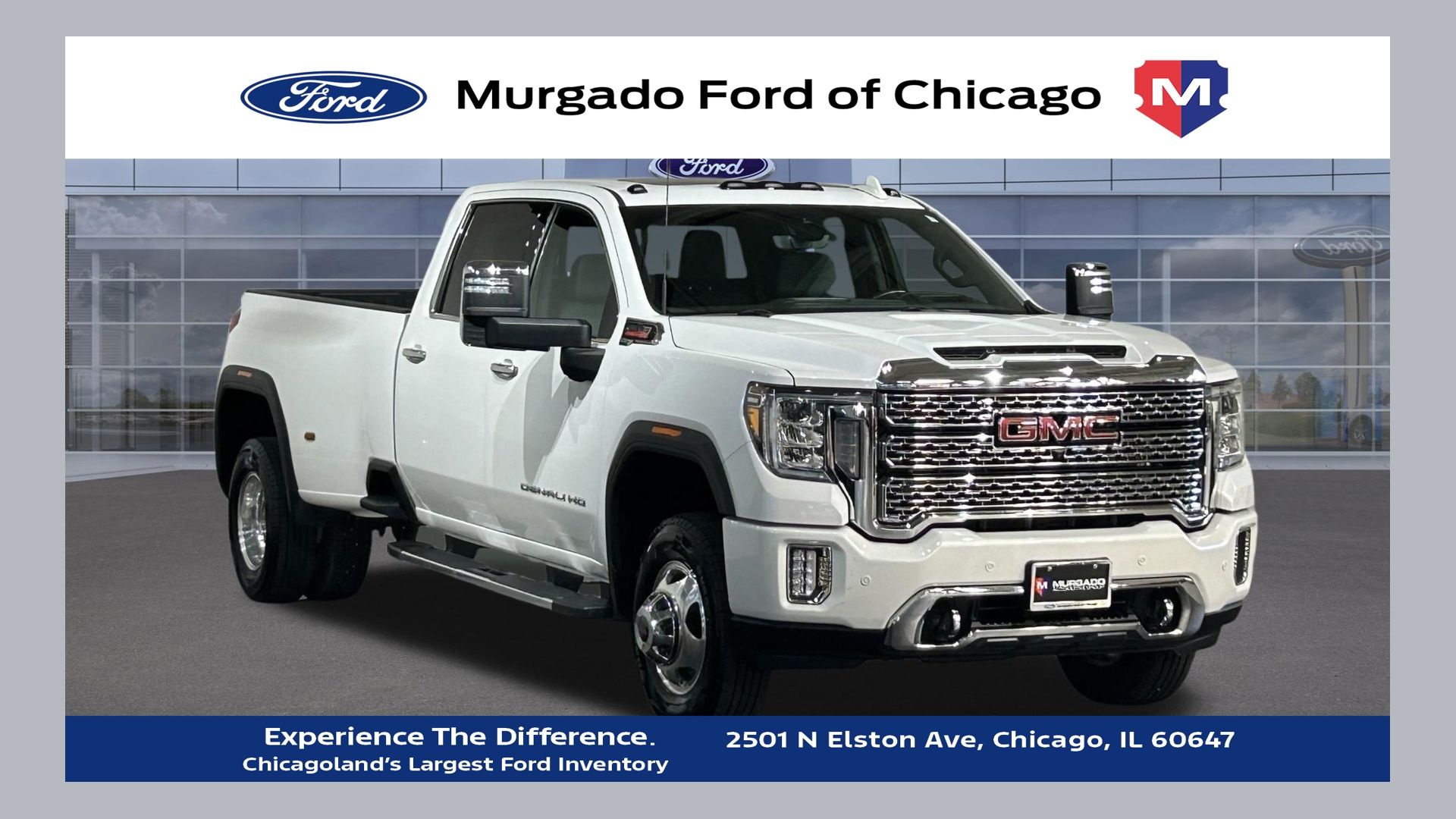 White Frost Tricoat 2020 GMC Sierra 3500HD Pickup Truck Four-Wheel Drive Automatic