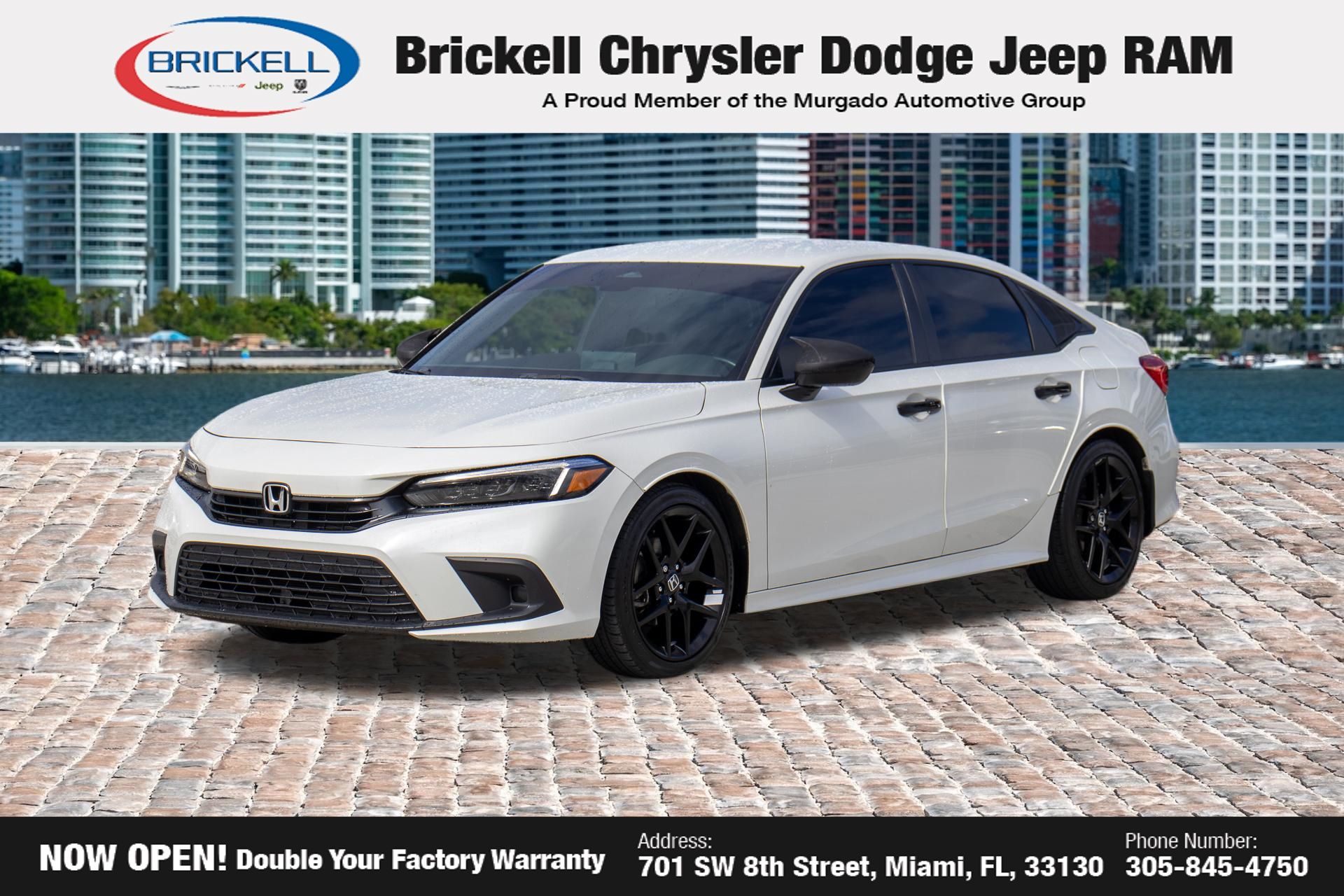 White 2024 Honda Civic Sport FWD Sedan Front-Wheel Drive Continuously Variable Transmission