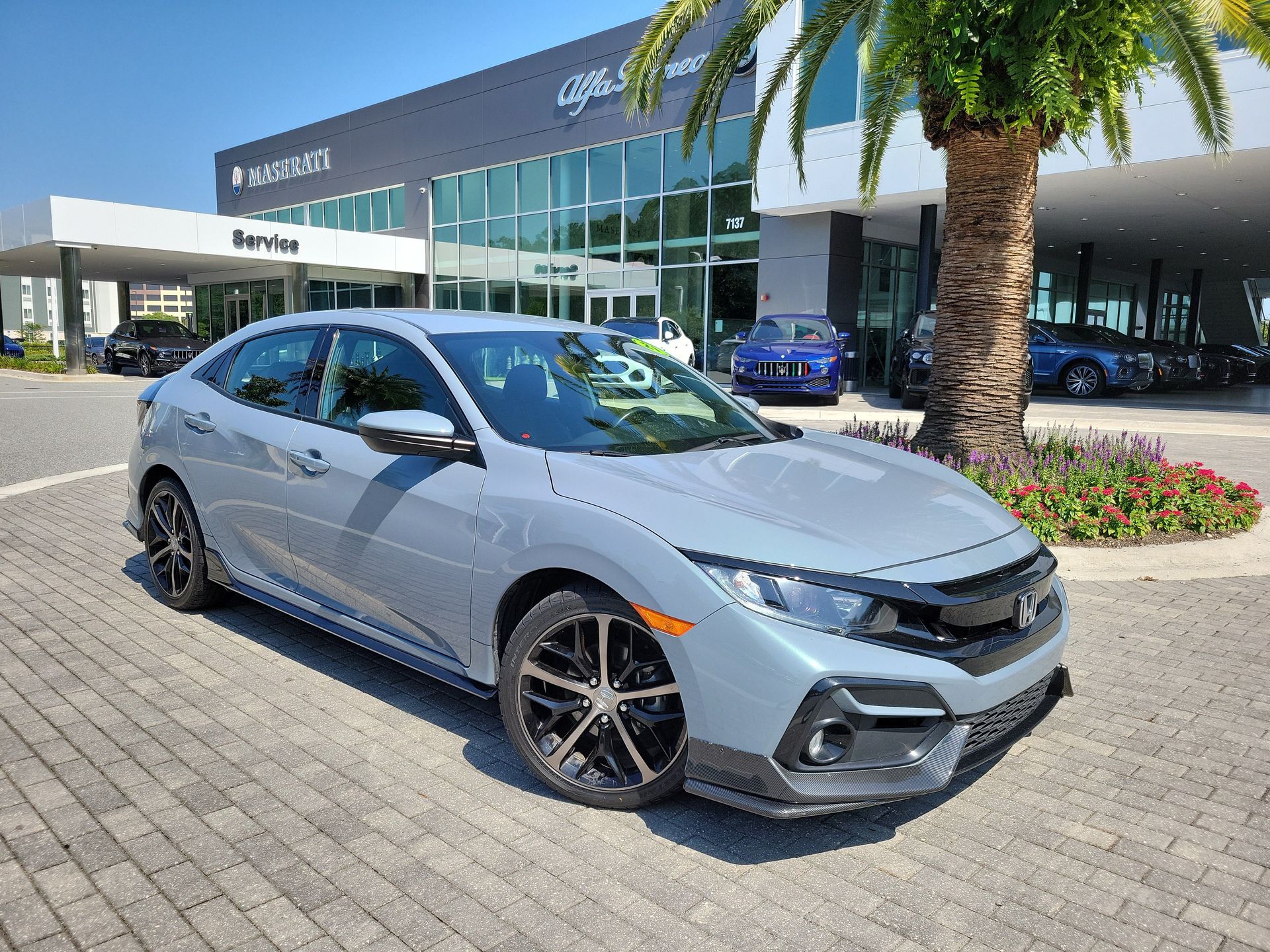 Gray 2021 Honda Civic Hatchback Hatchback Front-Wheel Drive Automatic