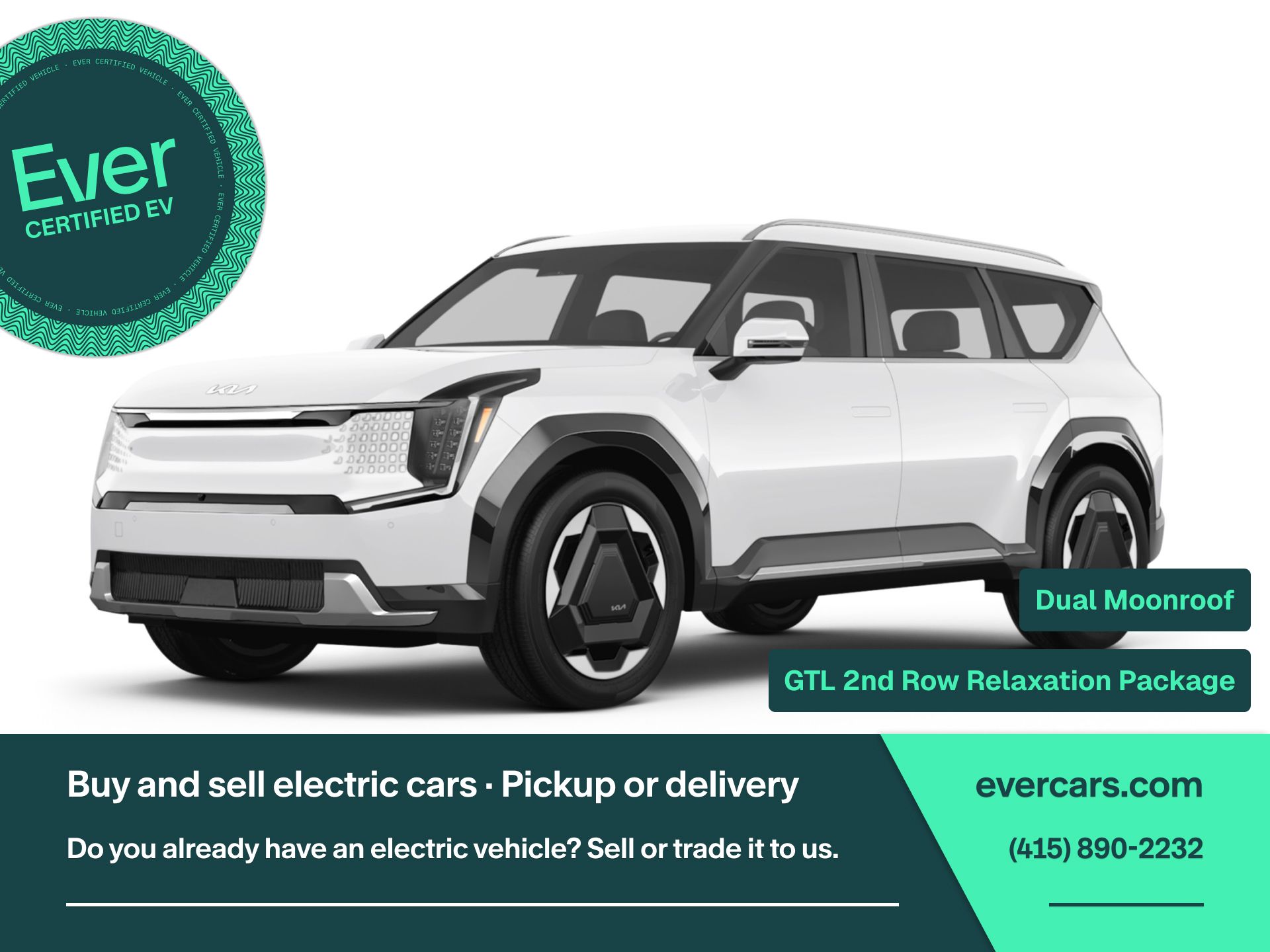 Glacial White Pearl/Ebony Black Roof 2026 Kia EV9 SUV / Crossover All-Wheel Drive 1-Speed Automatic