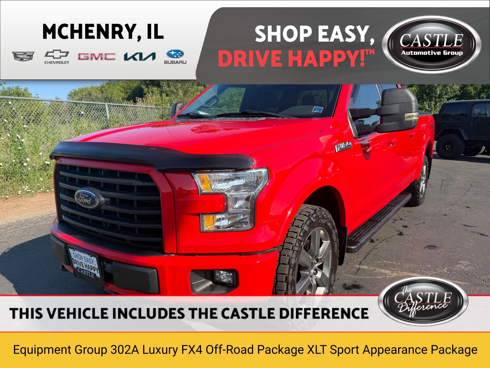 Race Red 2016 Ford F-150 Pickup Truck Four-Wheel Drive 6-Speed Automatic