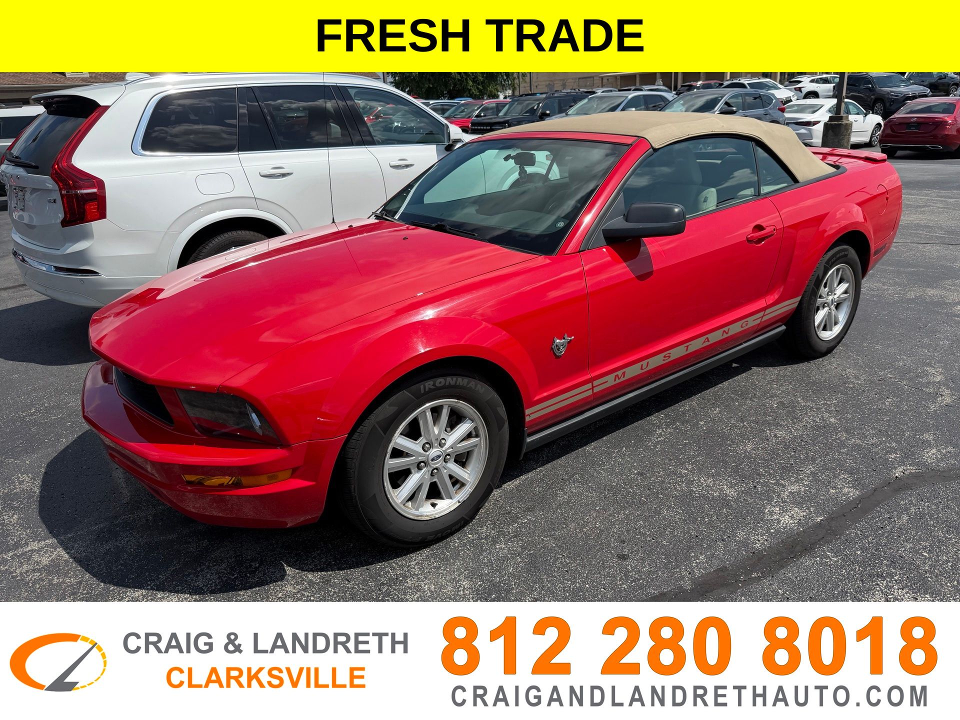 Torch Red Clearcoat 2009 Ford Mustang Convertible Rear-Wheel Drive 5-Speed Automatic
