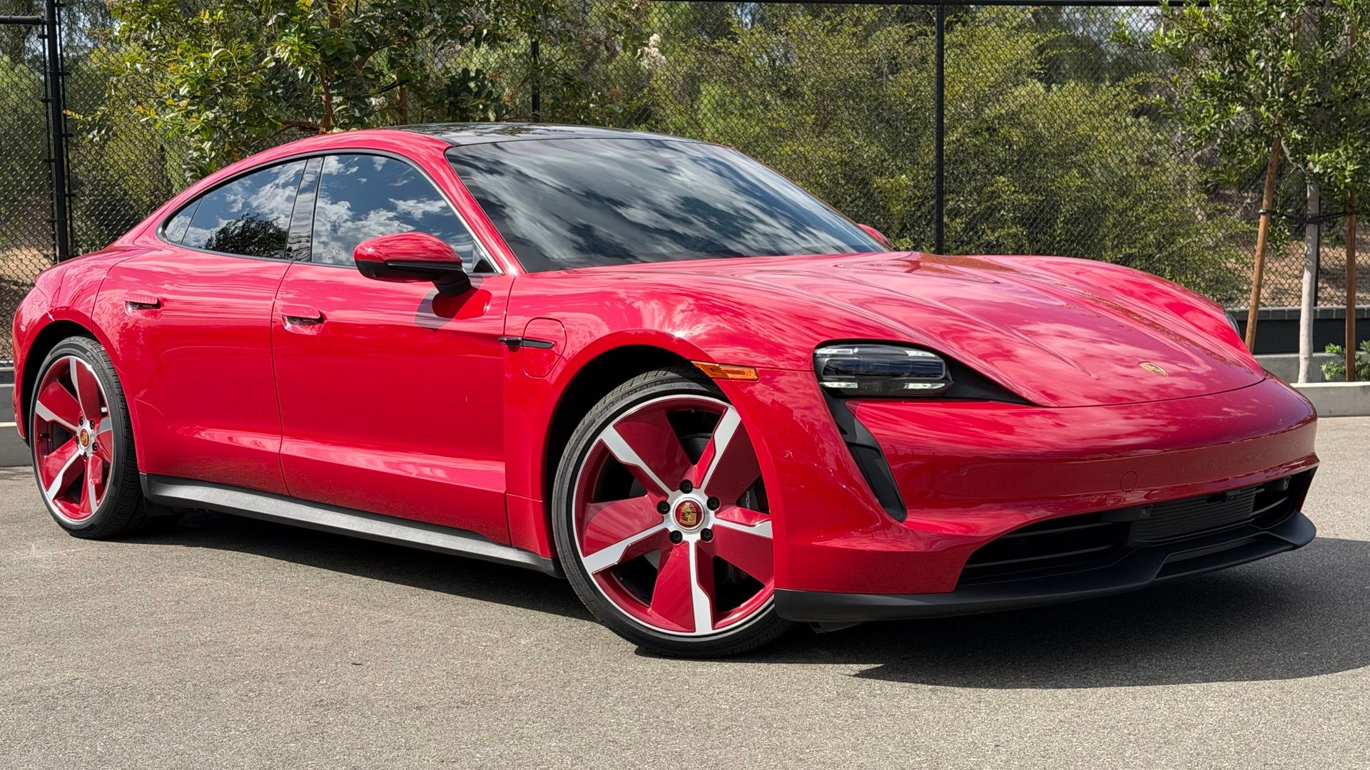 Carmine Red 2024 Porsche Taycan Sedan Rear-Wheel Drive 2-Speed Automatic
