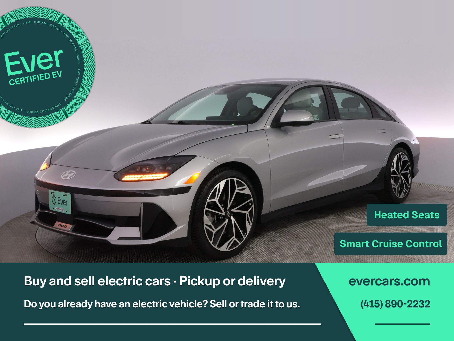 Curated Silver 2024 Hyundai Ioniq 6 Sedan Rear-Wheel Drive 1-Speed Automatic