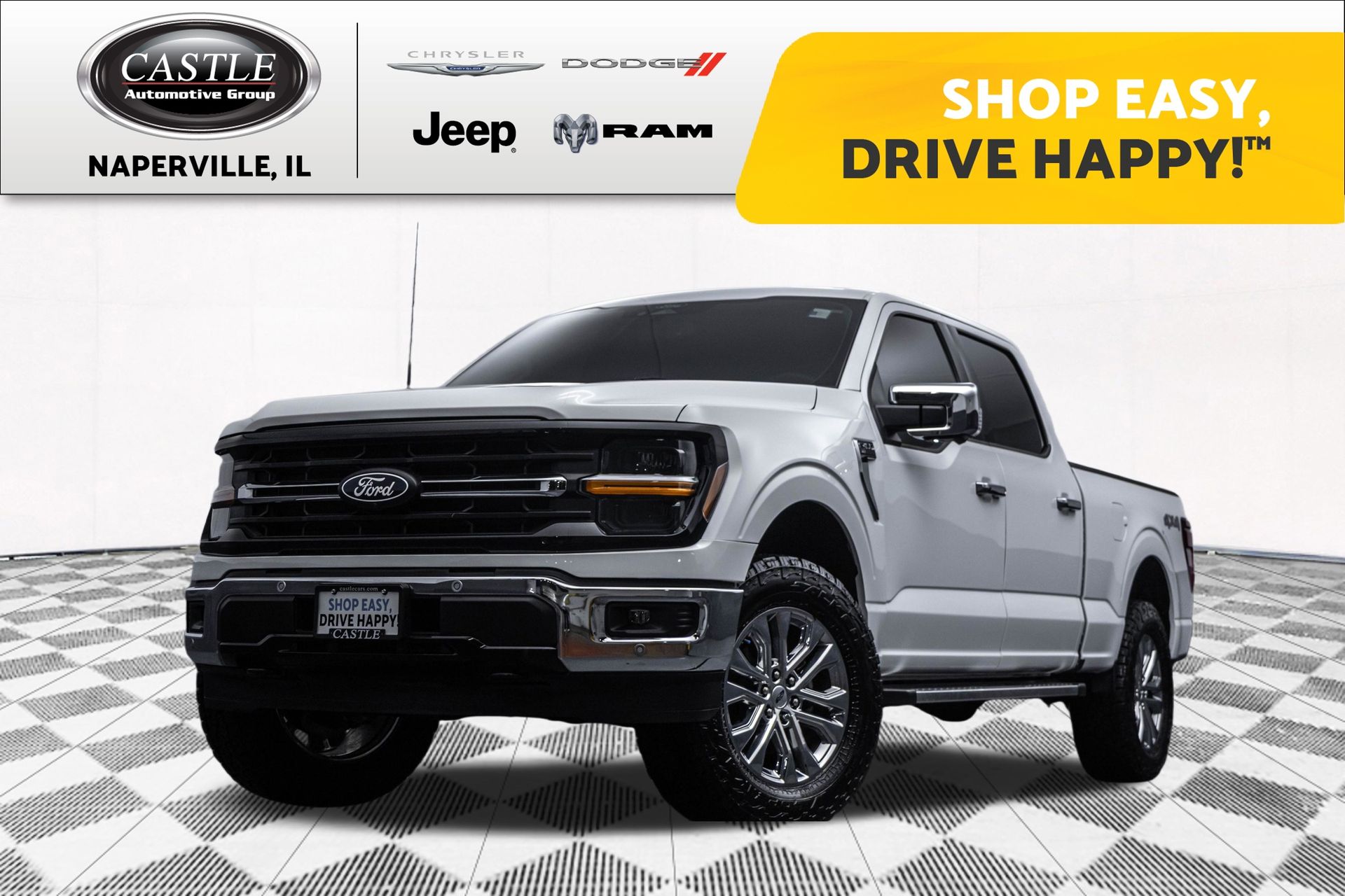 Oxford White 2024 Ford F-150 XLT SuperCrew 4WD Pickup Truck Four-Wheel Drive Automatic