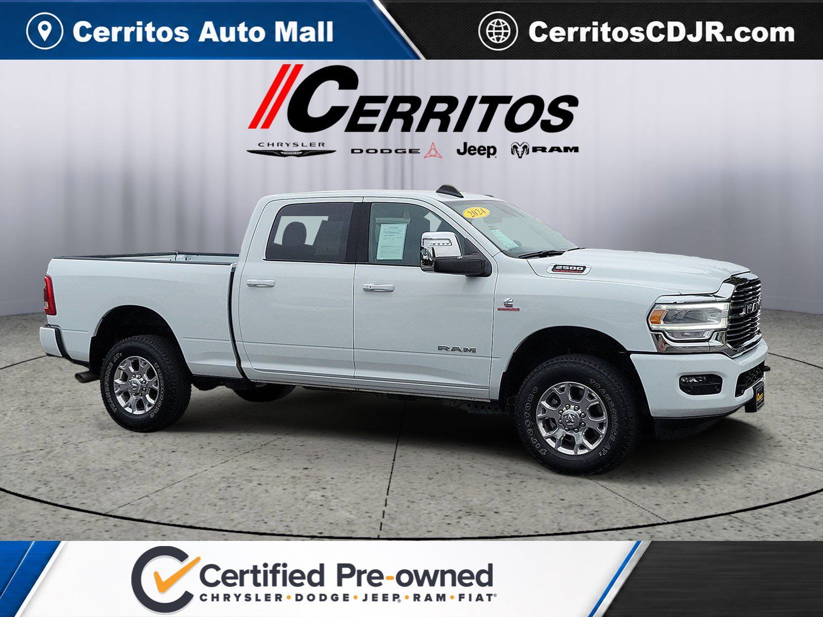 Bright White Clearcoat 2024 RAM 2500 Pickup Truck Four-Wheel Drive 6-Speed Automatic