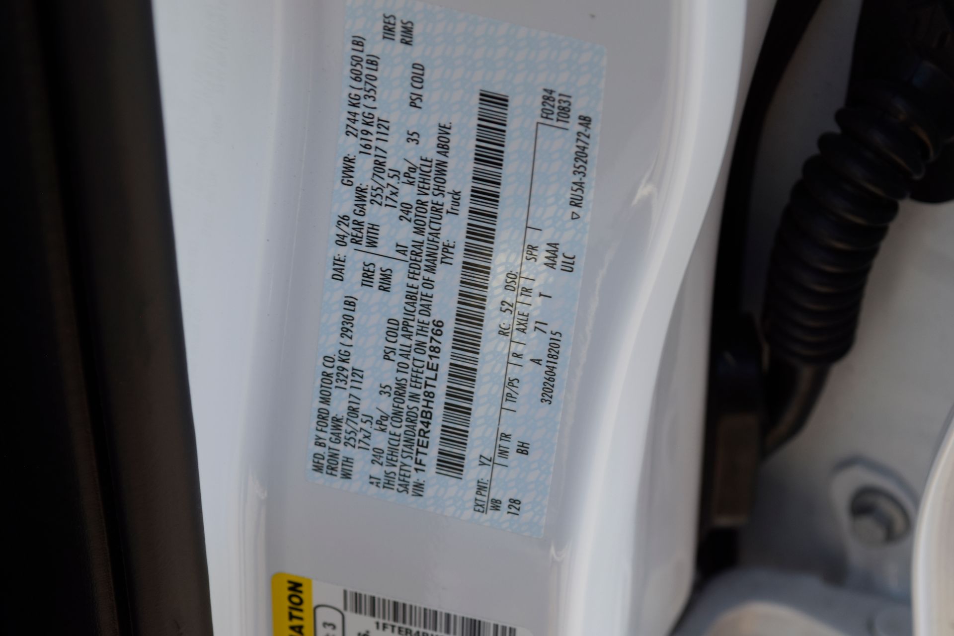 2026 Ford Ranger XL White at Legacy Ford