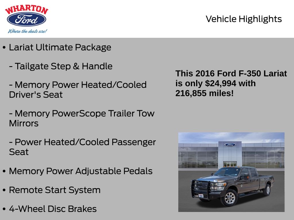 2016 Ford F-350SD Lariat Brown at Emmons Autoplex