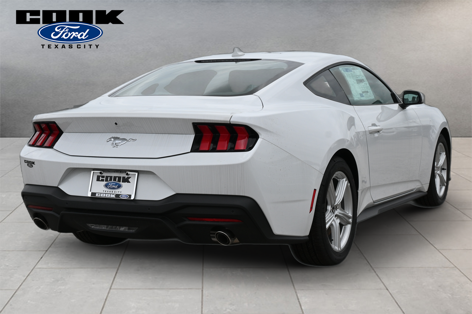 2026 Ford Mustang EcoBoost White at Wharton Ford