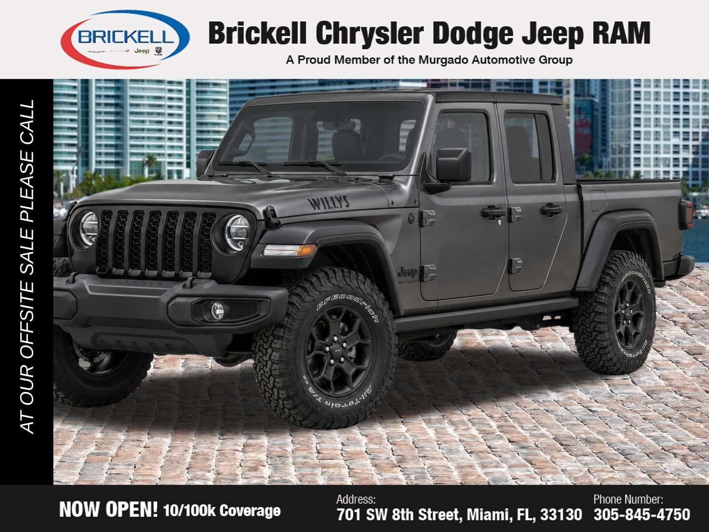 Gray (Granite Crystal Metallic Clearcoat) 2023 Jeep Gladiator Pickup Truck Four-Wheel Drive 8-Speed Automatic