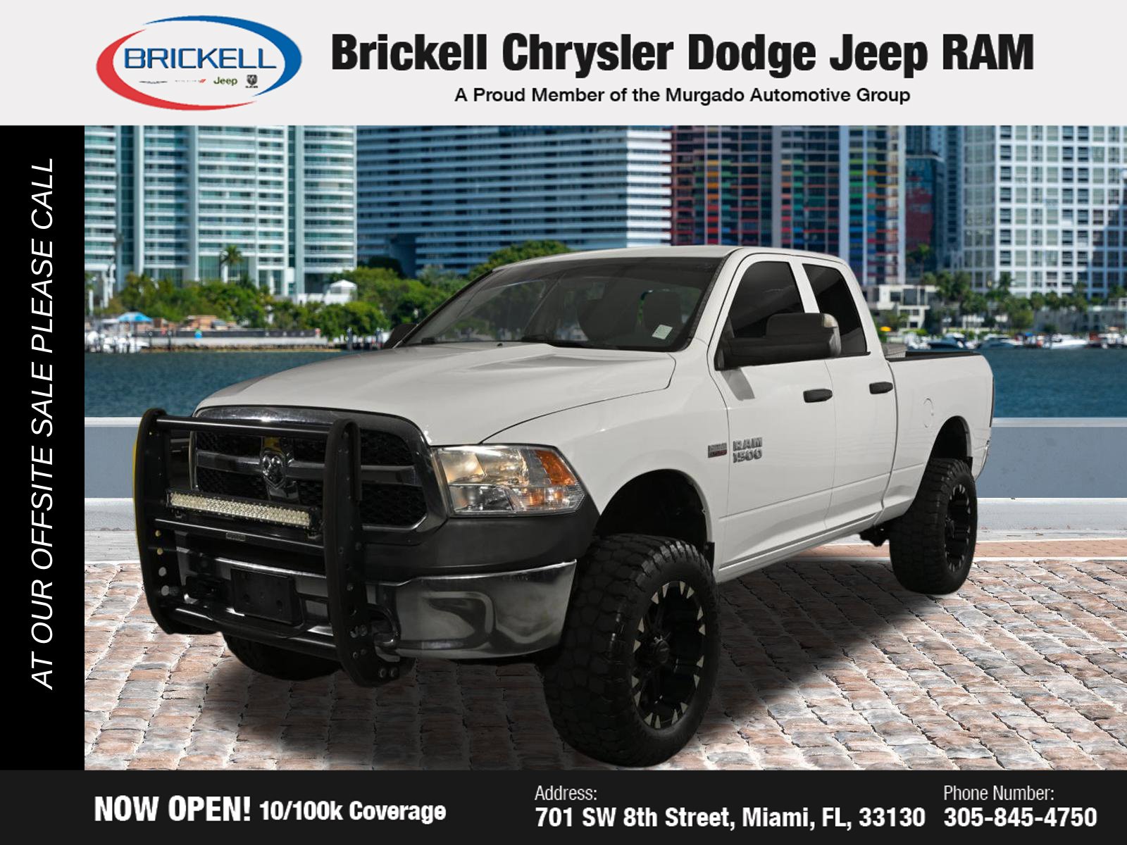 Bright White Clearcoat 2017 RAM 1500 Pickup Truck Four-Wheel Drive 8-Speed Automatic