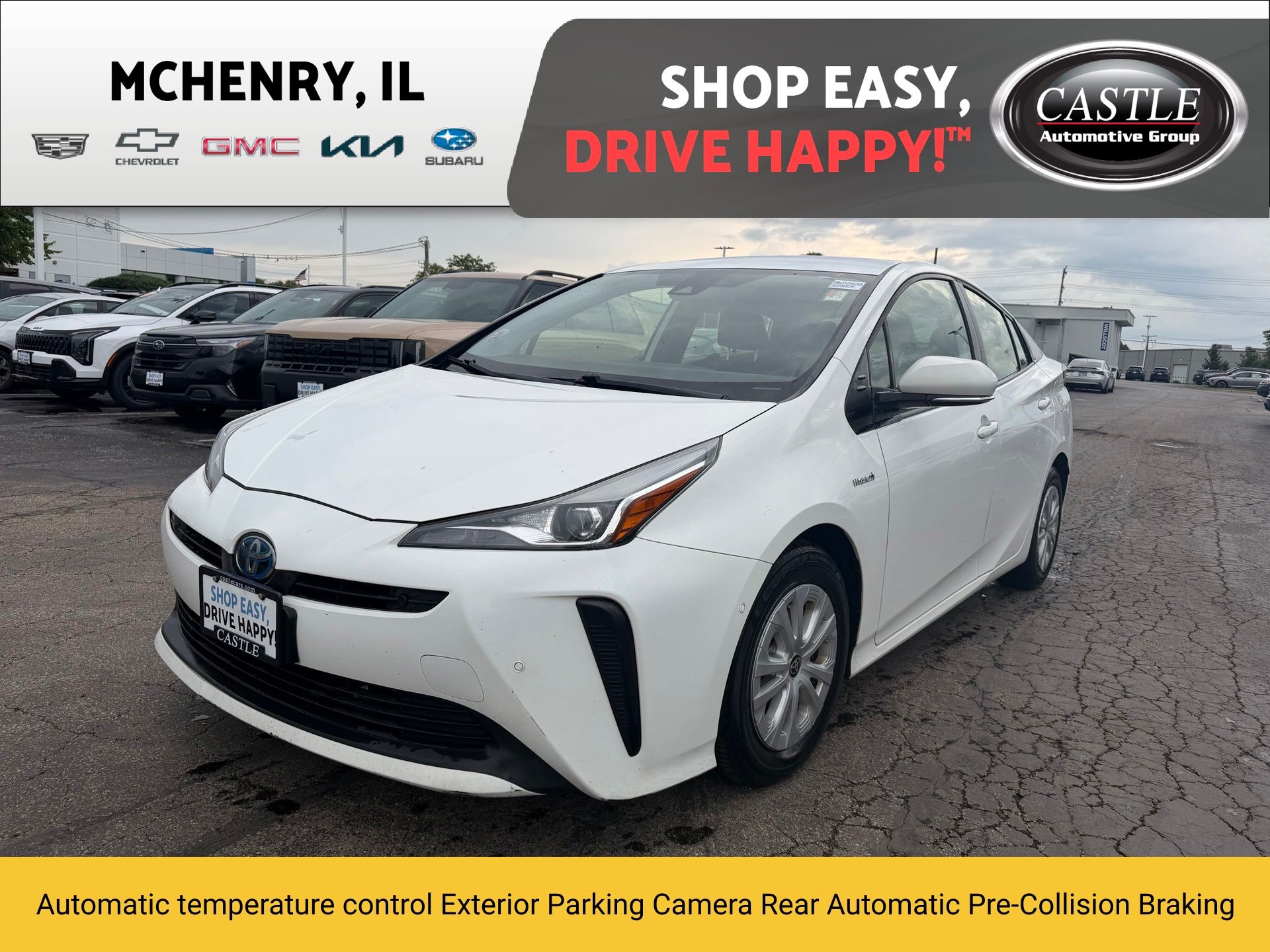 Super White 2021 Toyota Prius Hatchback Front-Wheel Drive Continuously Variable Transmission