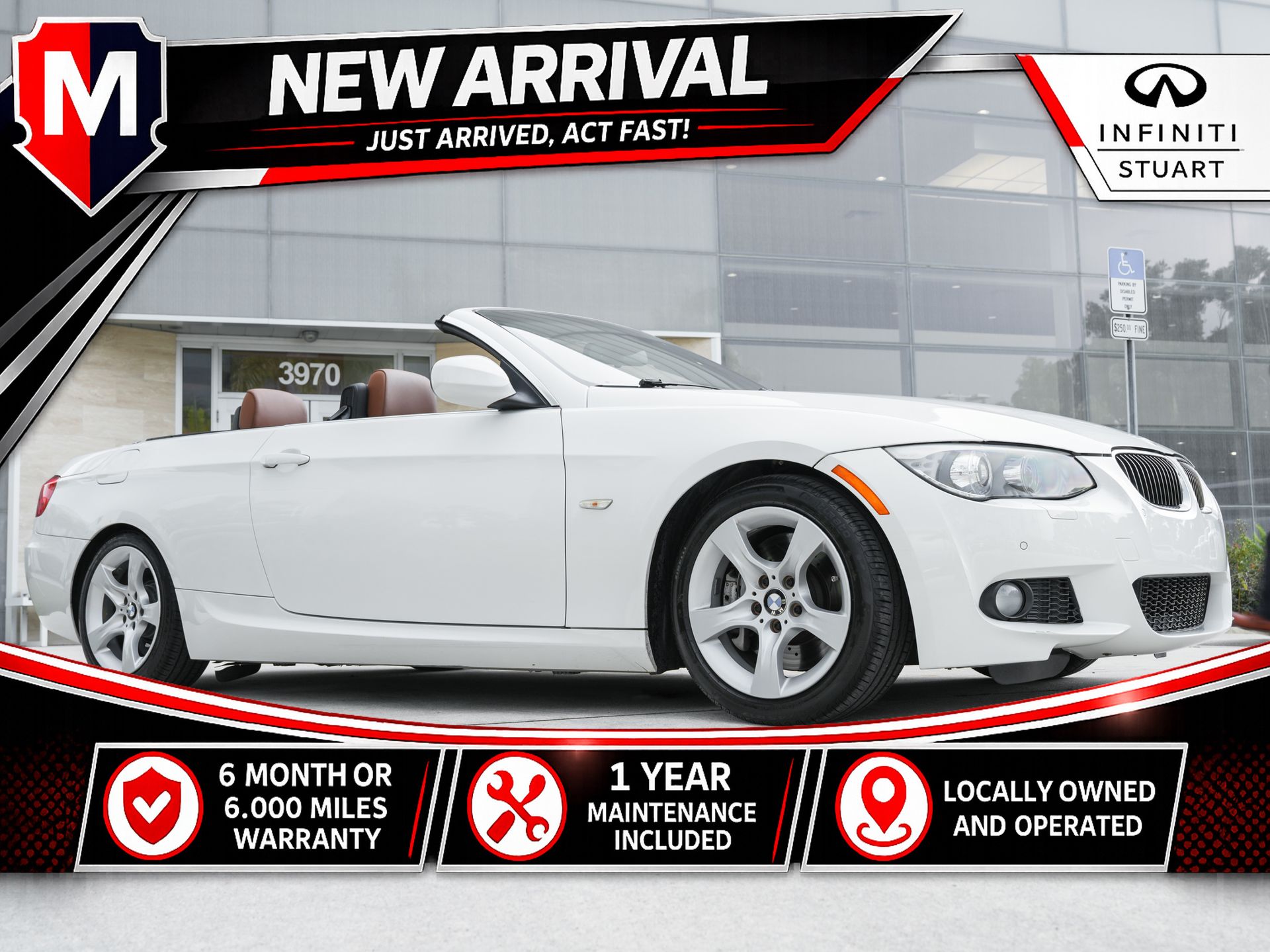 Alpine White 2013 BMW 3 Series Convertible Rear-Wheel Drive 6-Speed Automatic