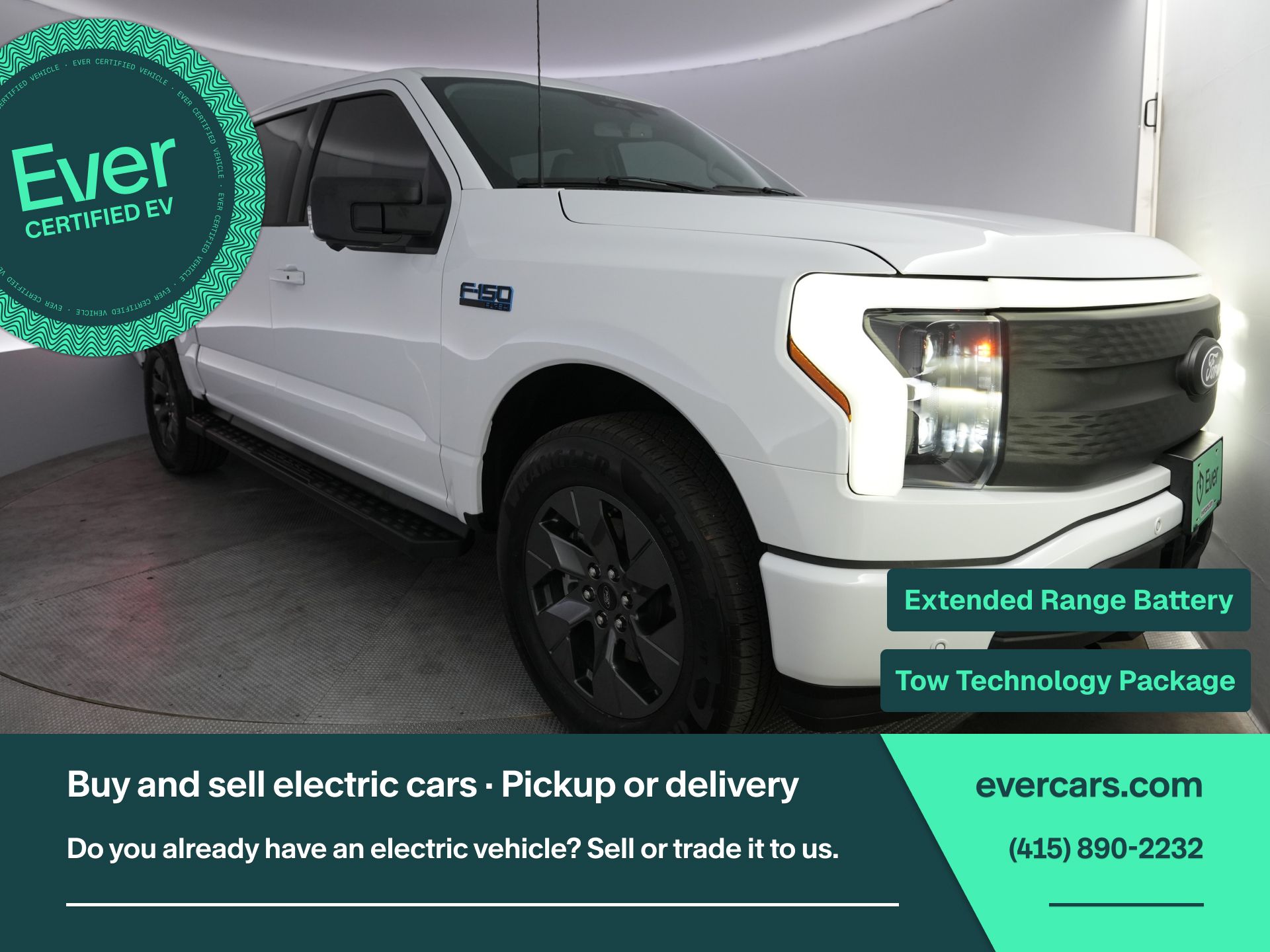 Oxford White 2025 Ford F-150 Lightning Pickup Truck All-Wheel Drive Automatic