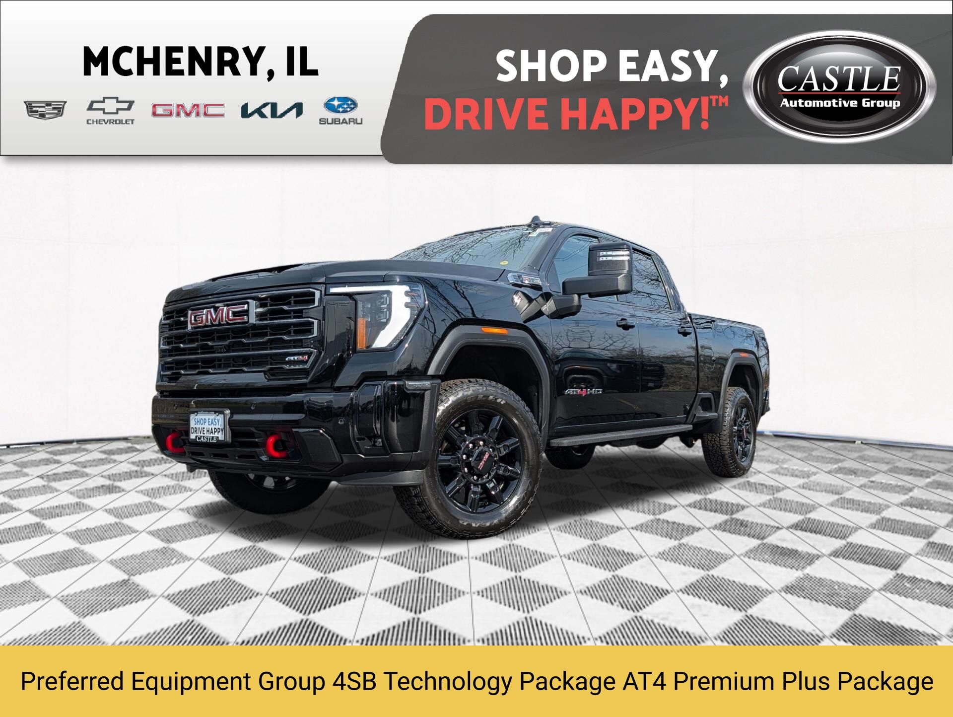 Onyx Black 2026 GMC Sierra 2500HD AT4 Crew Cab 4WD Pickup Truck Four-Wheel Drive Automatic