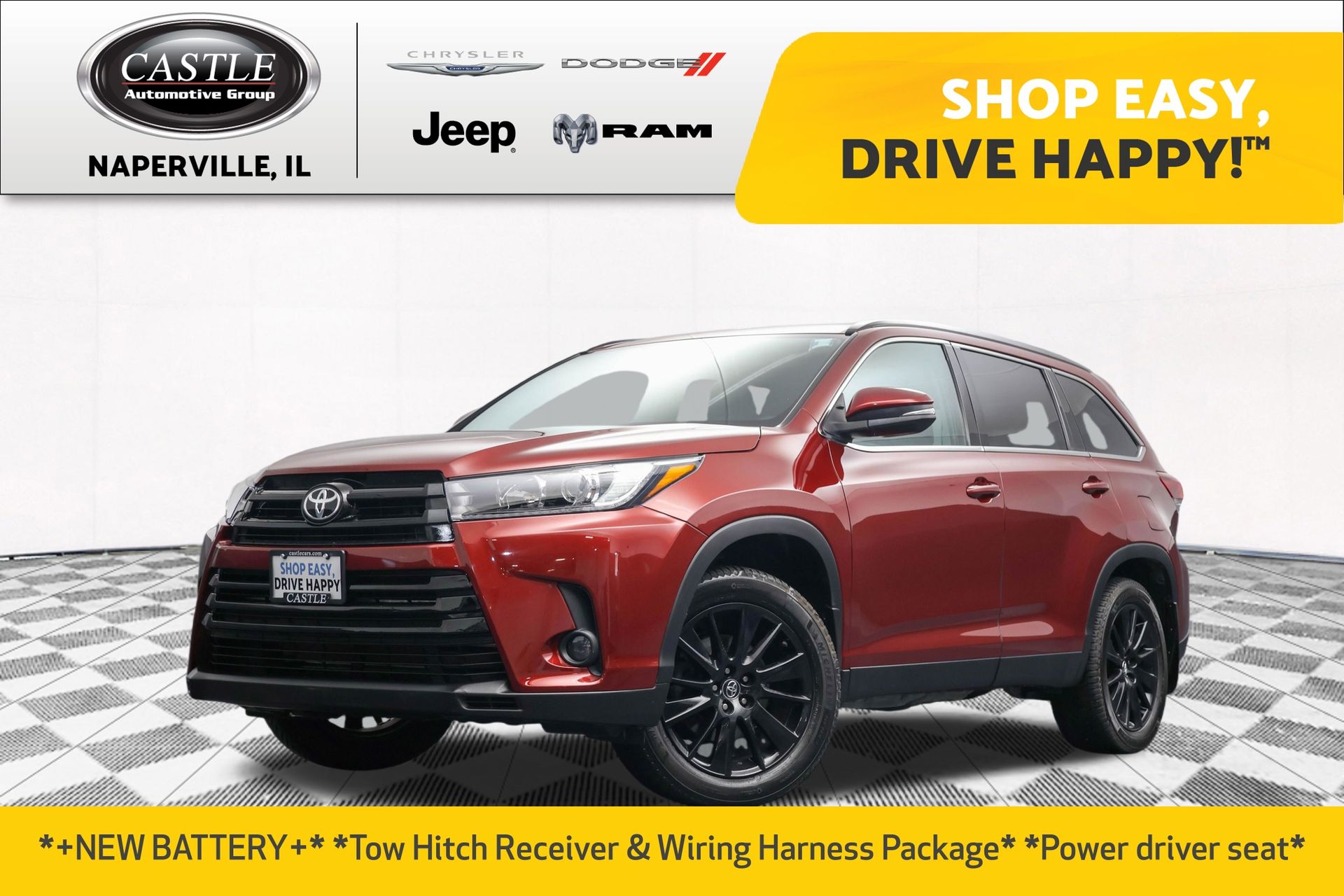 Salsa Red Pearl 2019 Toyota Highlander SUV / Crossover All-Wheel Drive 8-Speed Automatic