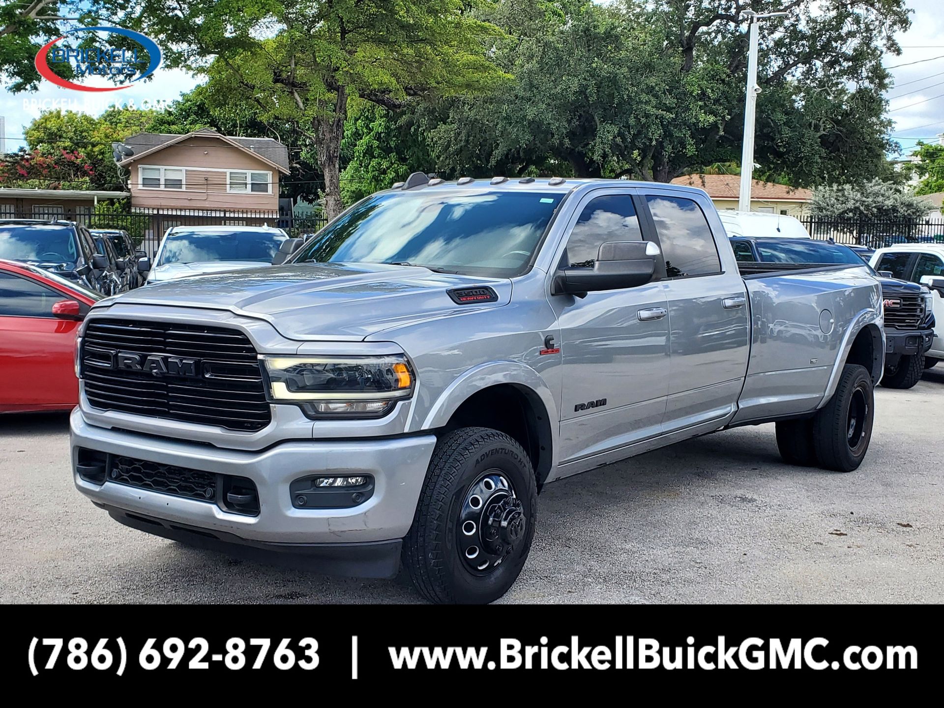 Billet Silver Metallic Clearcoat 2020 RAM 3500 Laramie Crew Cab LB DRW 4WD Pickup Truck Four-Wheel Drive 6-Speed Automatic