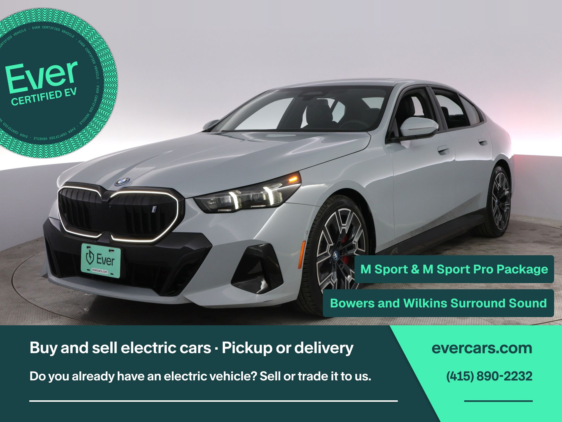 Brooklyn Gray Metallic 2024 BMW i5 eDrive40 FWD Sedan Rear-Wheel Drive Automatic