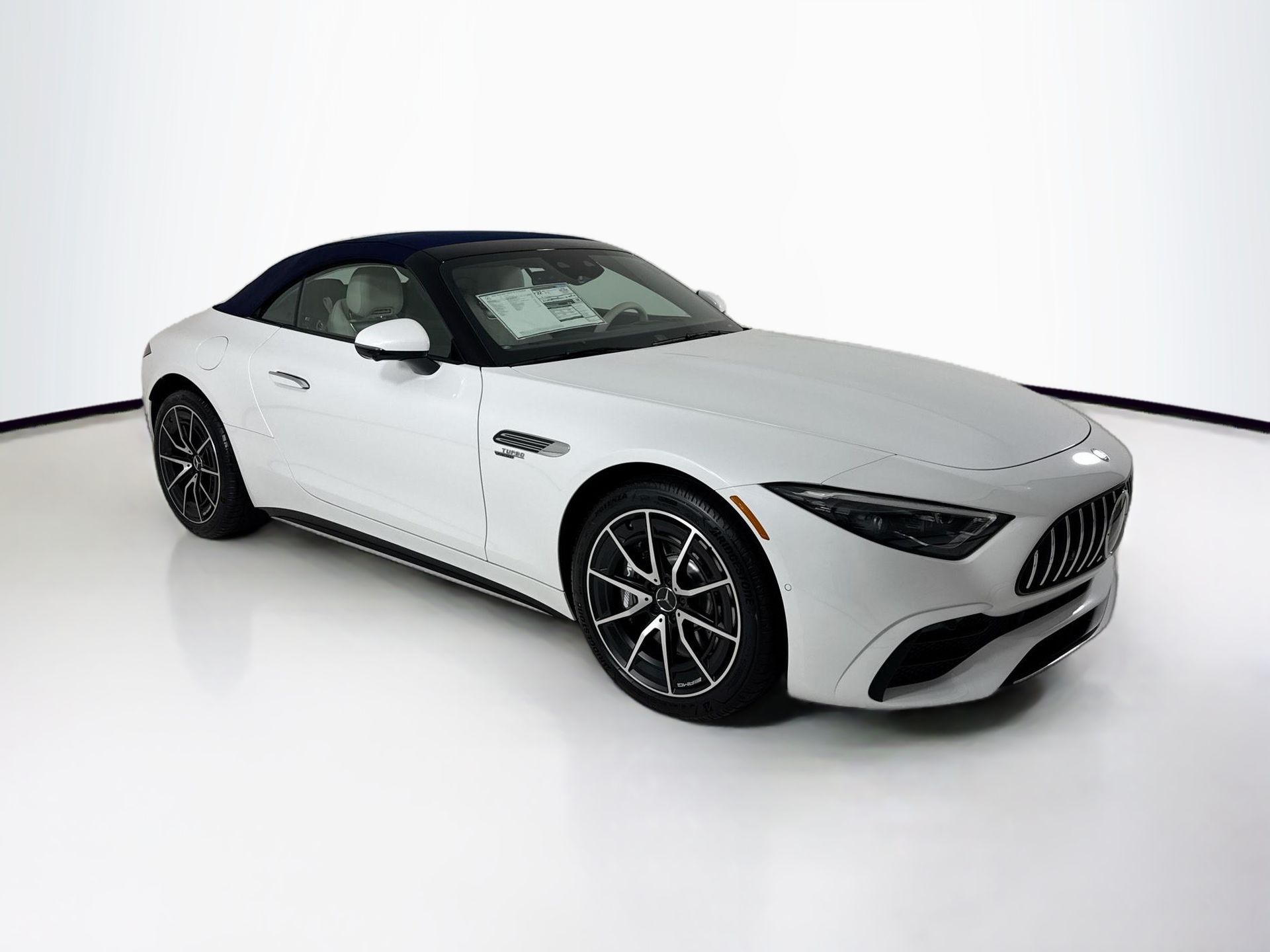 MANUFAKTUR Moonlight White Metallic 2026 Mercedes-Benz SL-Class AMG SL 43 RWD Convertible Rear-Wheel Drive 9-Speed Automatic
