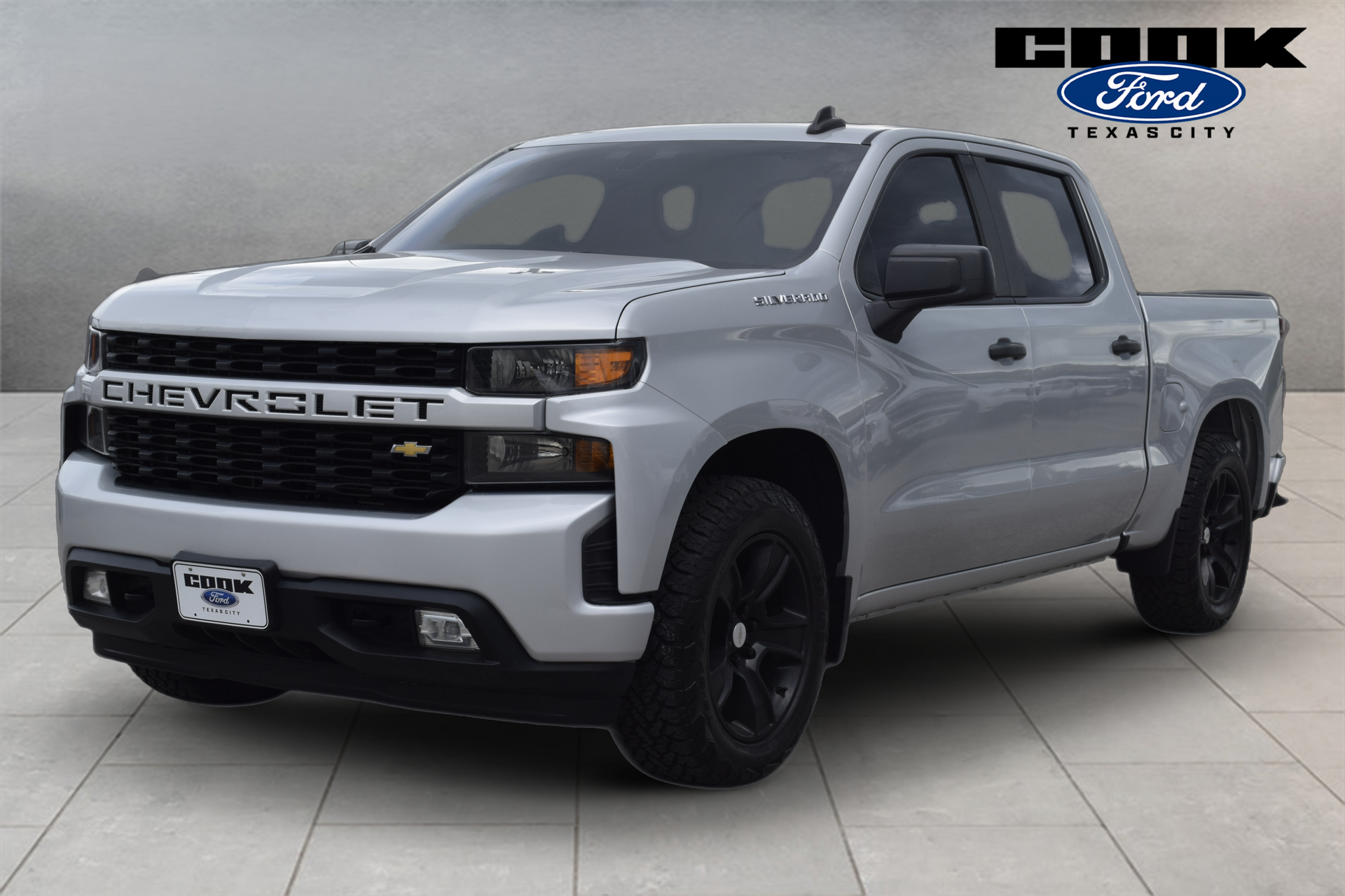 2020 Chevrolet Silverado 1500 Custom Silver at Bayway Cadillac of The Woodlands