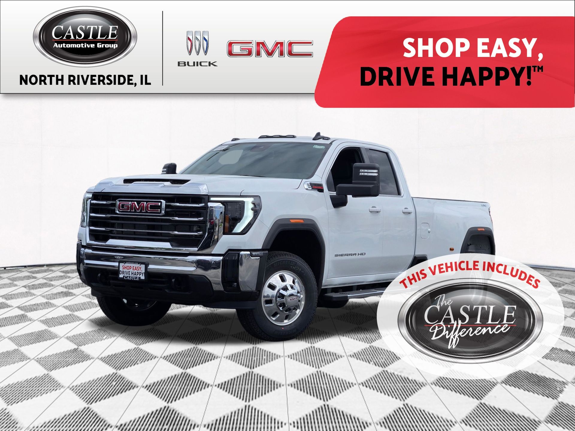 Summit White 2026 GMC Sierra 3500HD Pickup Truck Four-Wheel Drive Automatic