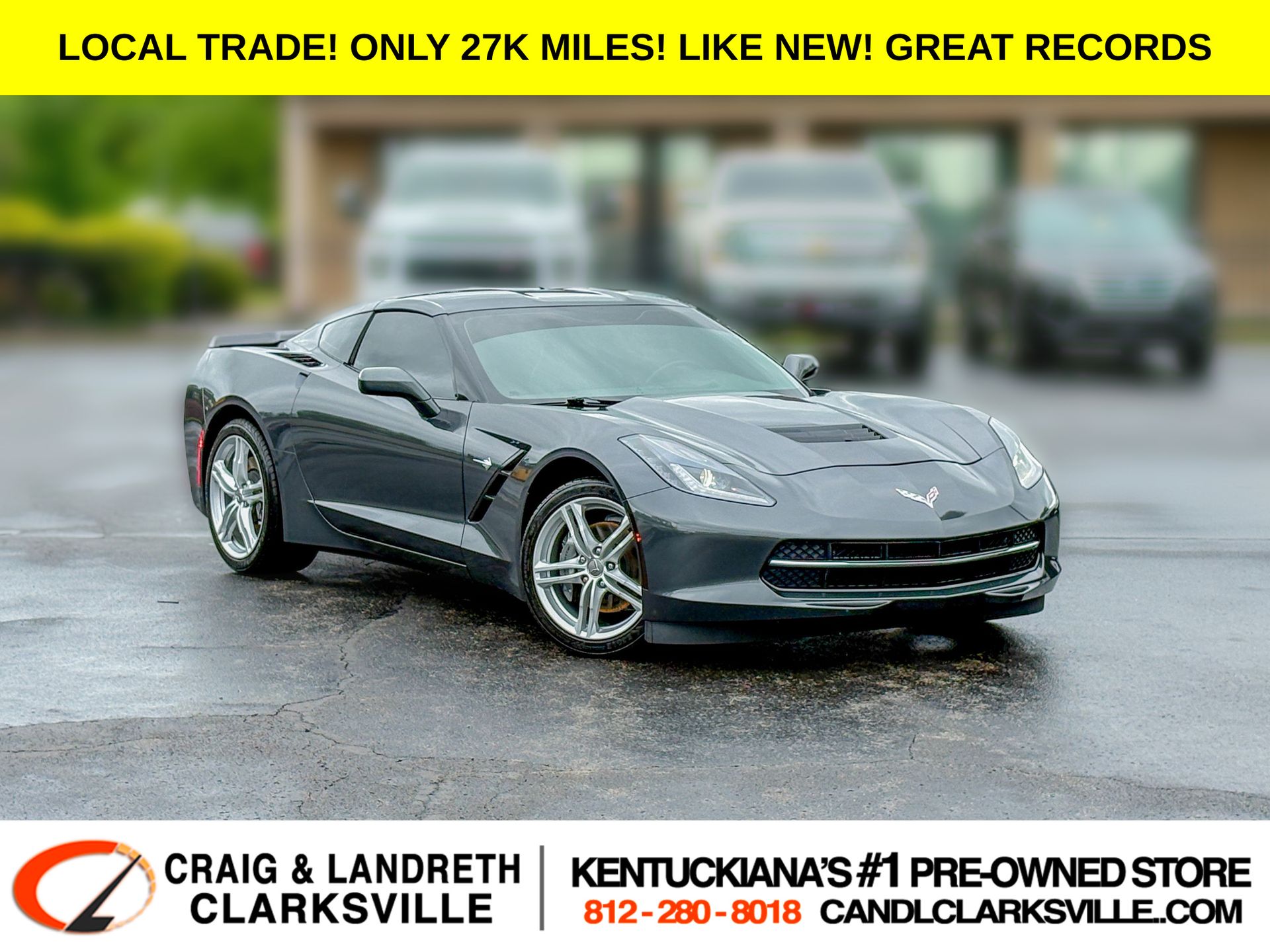 Watkins Glen Gray Metallic 2017 Chevrolet Corvette Coupe Rear-Wheel Drive 7-Speed Manual