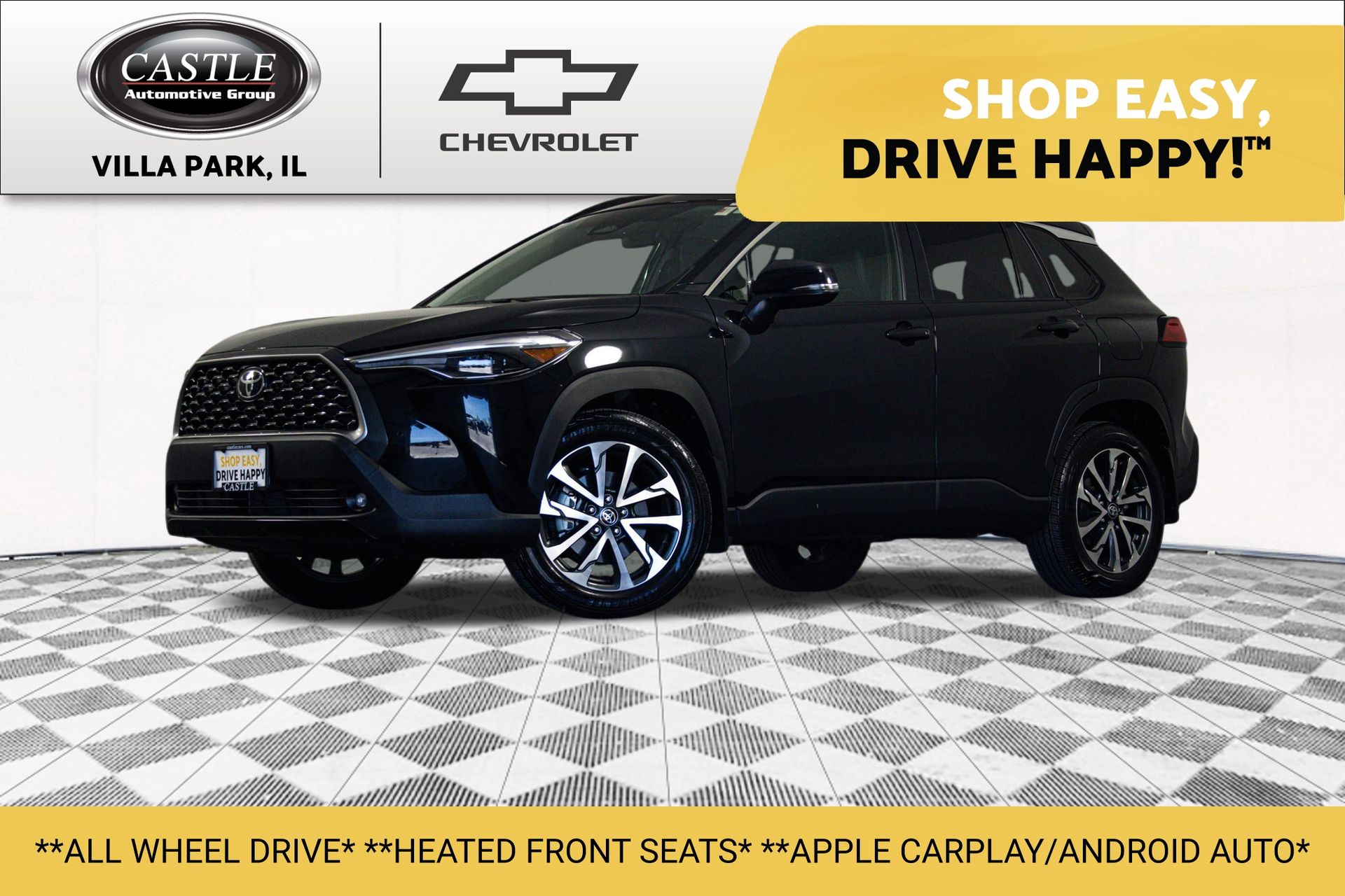 Jet Black 2023 Toyota Corolla Cross XLE AWD SUV / Crossover All-Wheel Drive Continuously Variable Transmission