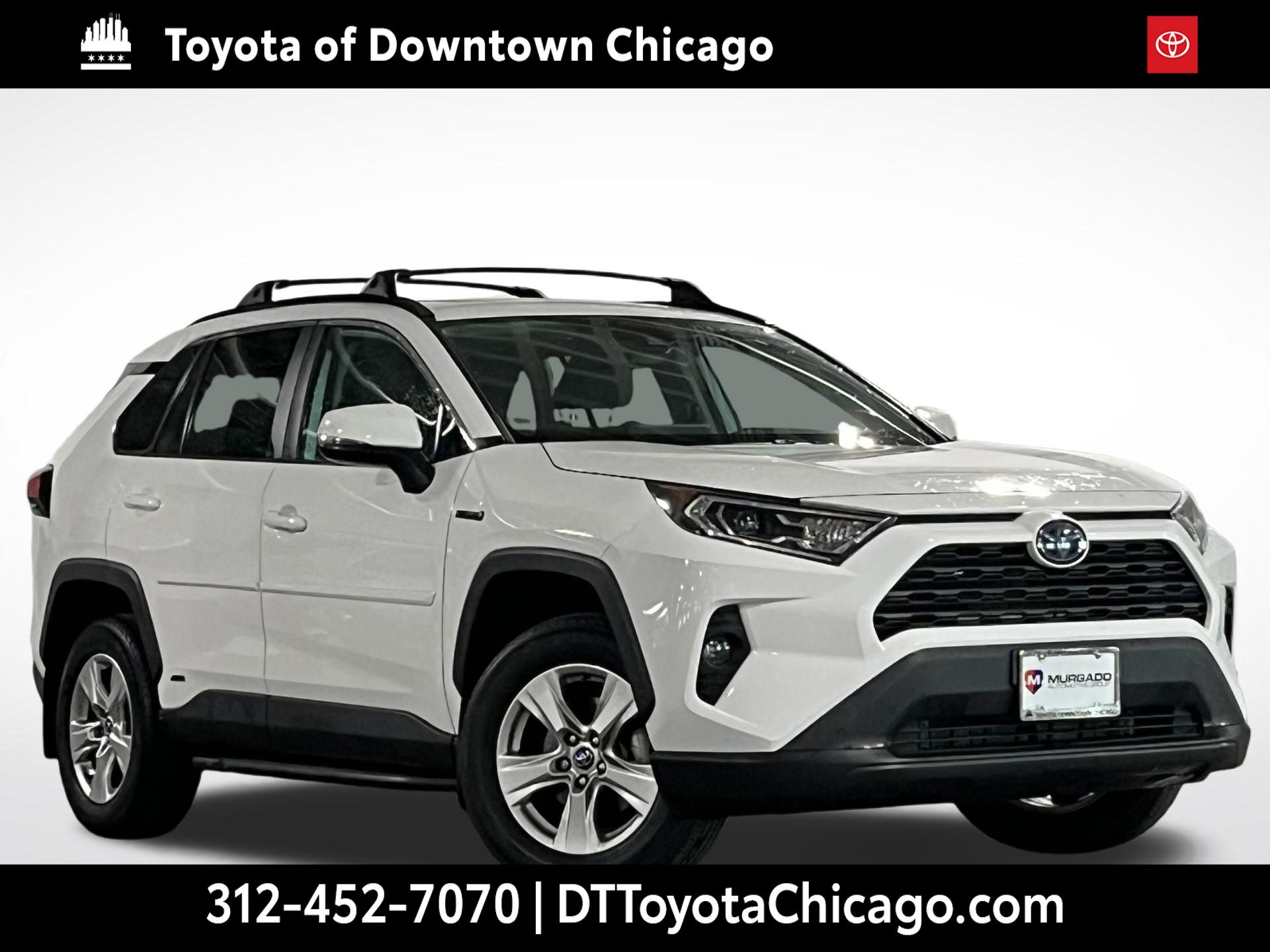 Super White 2020 Toyota RAV4 Hybrid SUV / Crossover All-Wheel Drive Continuously Variable Transmission