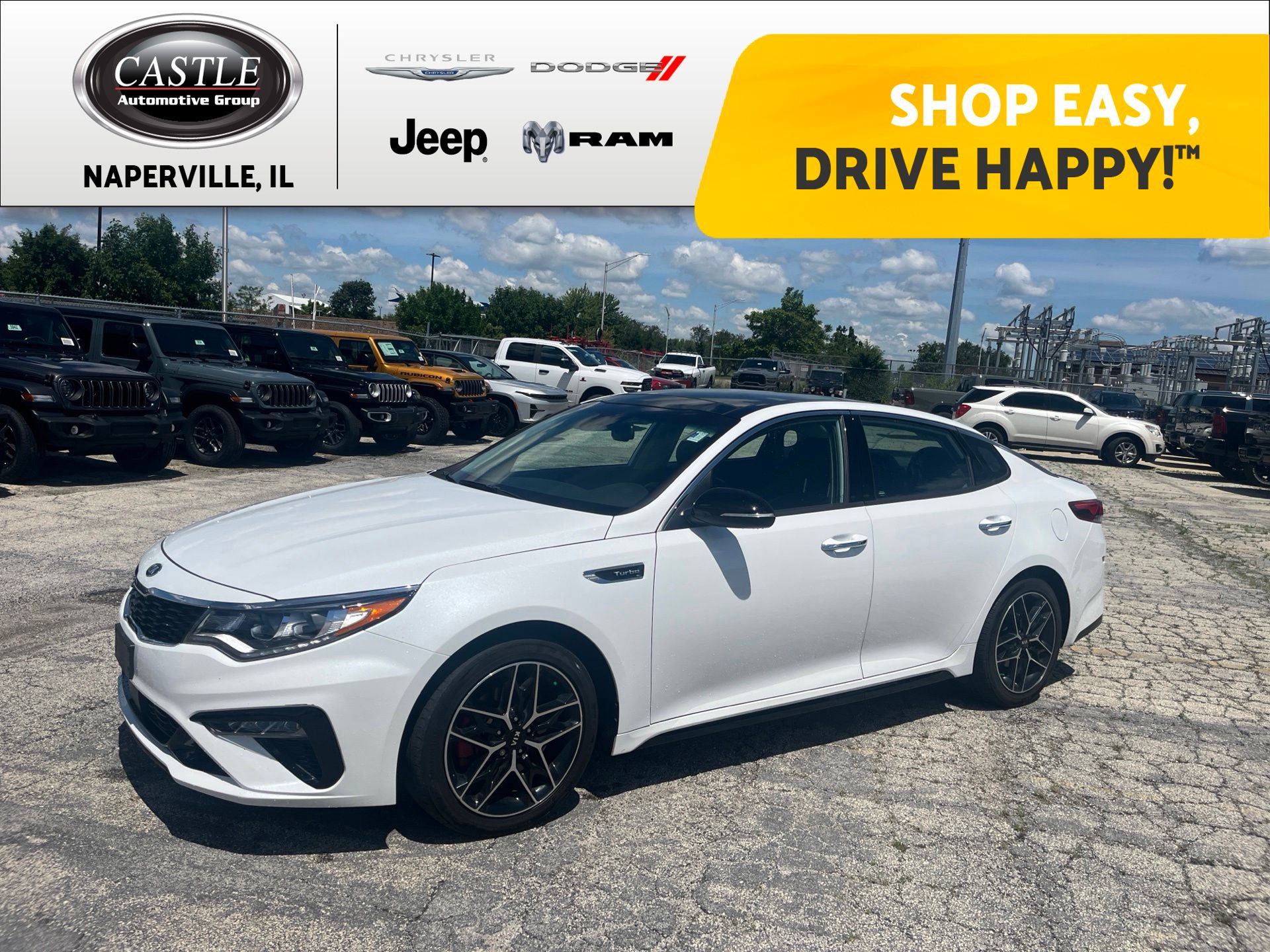 Snow White Pearl 2019 Kia Optima Sedan Front-Wheel Drive 6-Speed Automatic