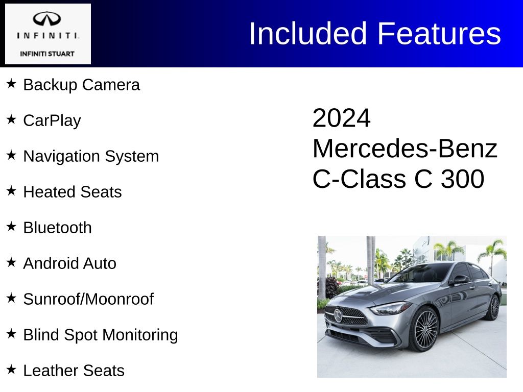 used 2024 Mercedes-Benz C-Class car, priced at $32,000