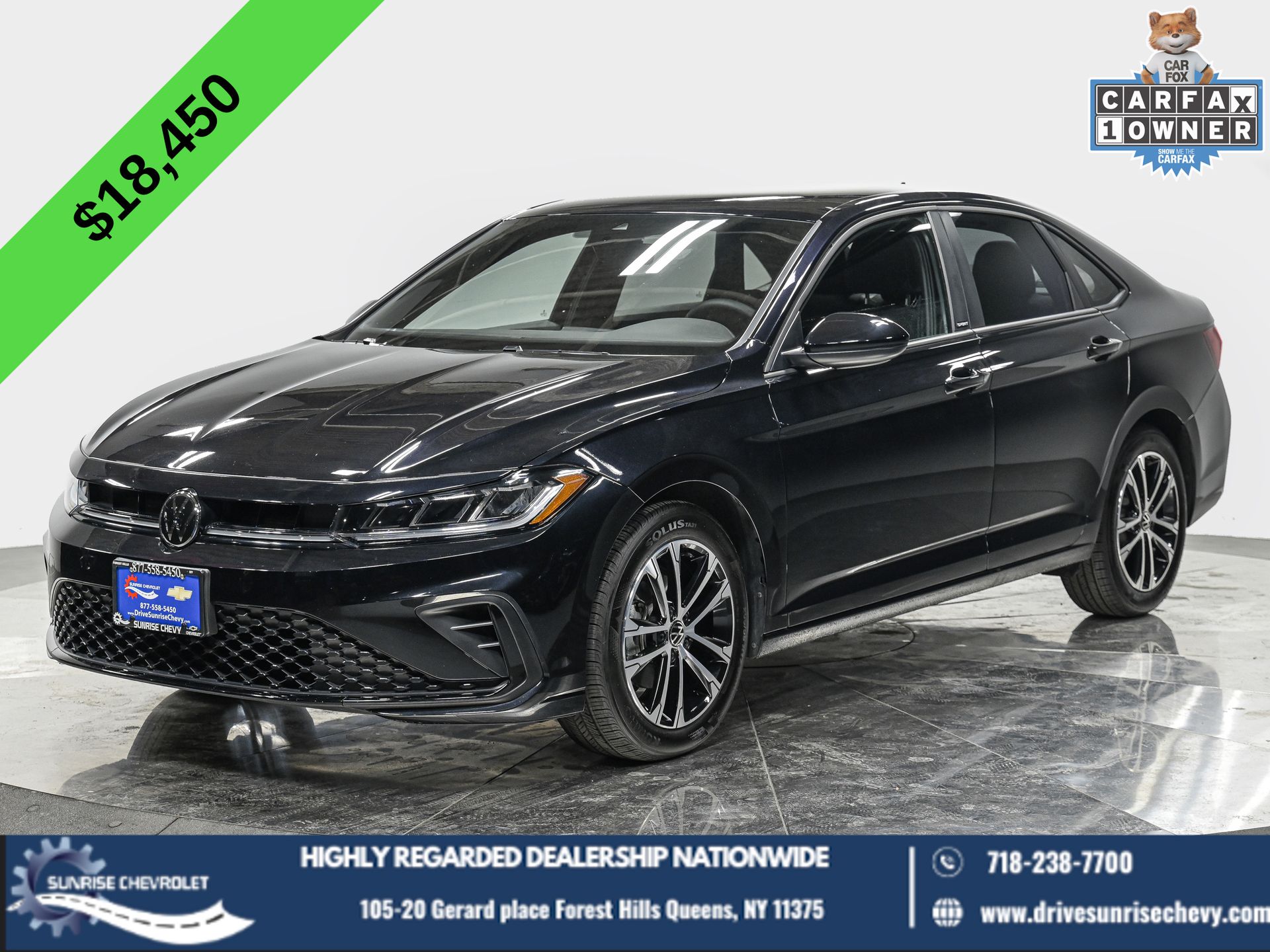 Deep Black 2025 Volkswagen Jetta Sport FWD Sedan Front-Wheel Drive 8-Speed Automatic